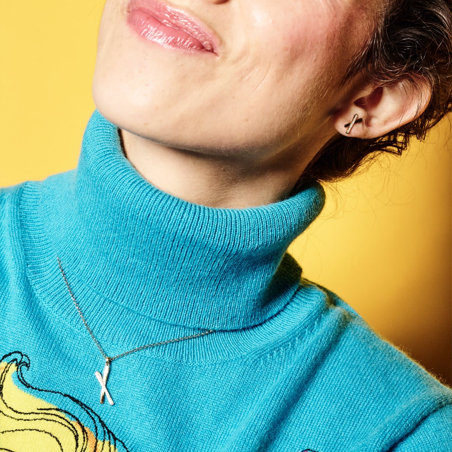 Snow Kiss Pendant Necklace - Sterling Silver