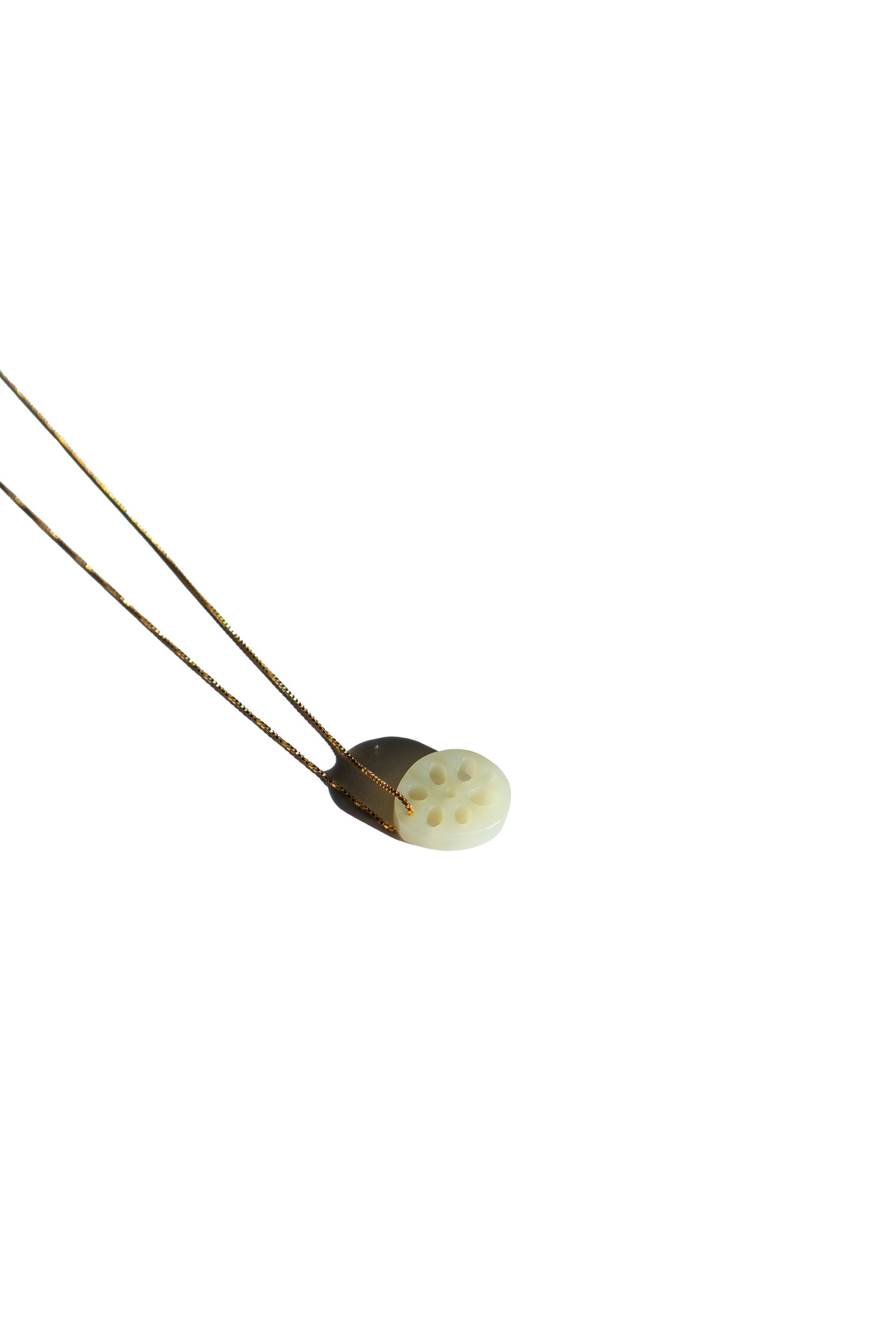 Lotus Root Jade Pendant Necklace