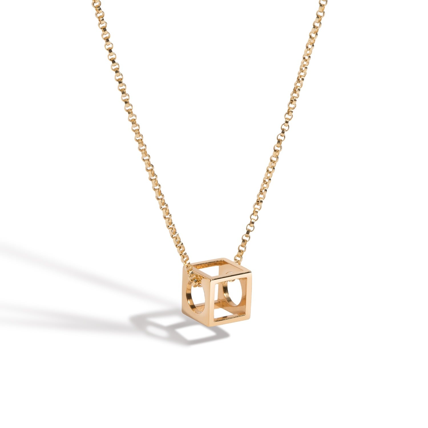 So We Won’t Forget Necklace - 18K Gold Vermeil Square Pendant Necklace