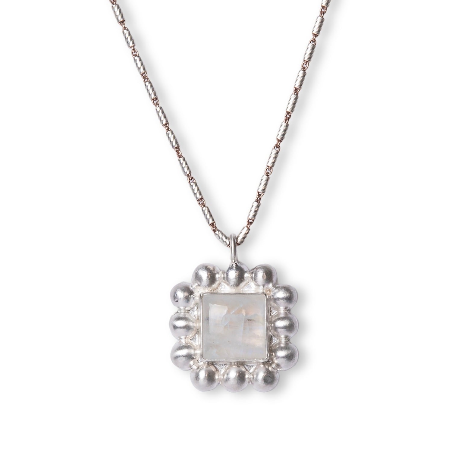 Soap And Bubble Moonstone Silver Pendant