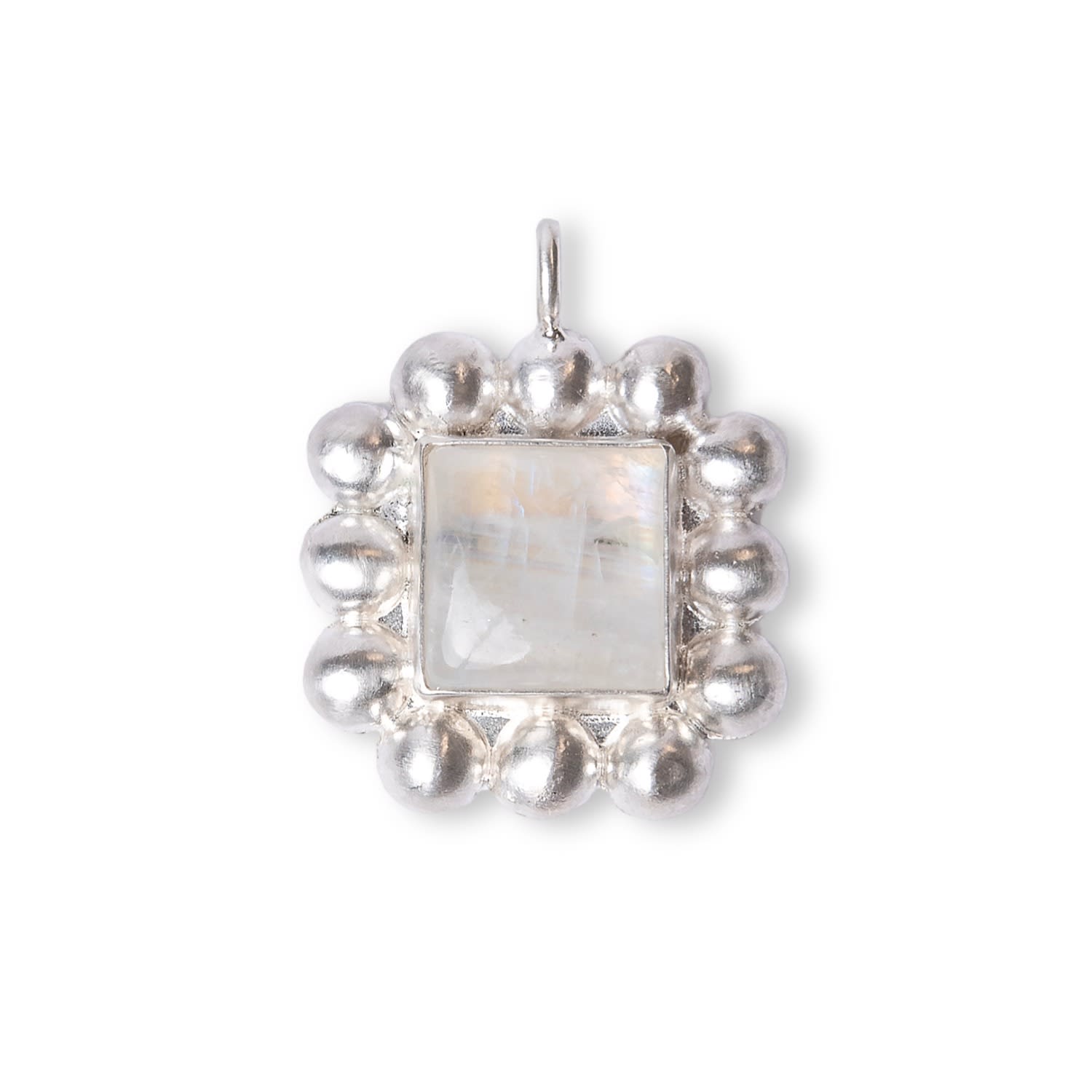 Soap And Bubble Moonstone Silver Pendant