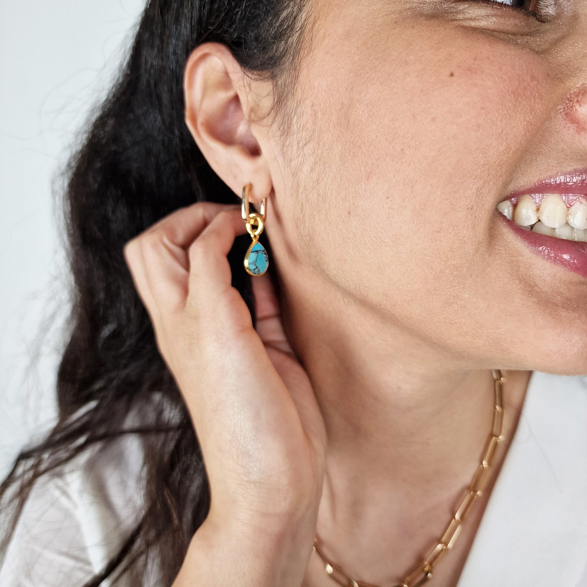 Mini Link Gold Vermeil Add A Charm Earrings