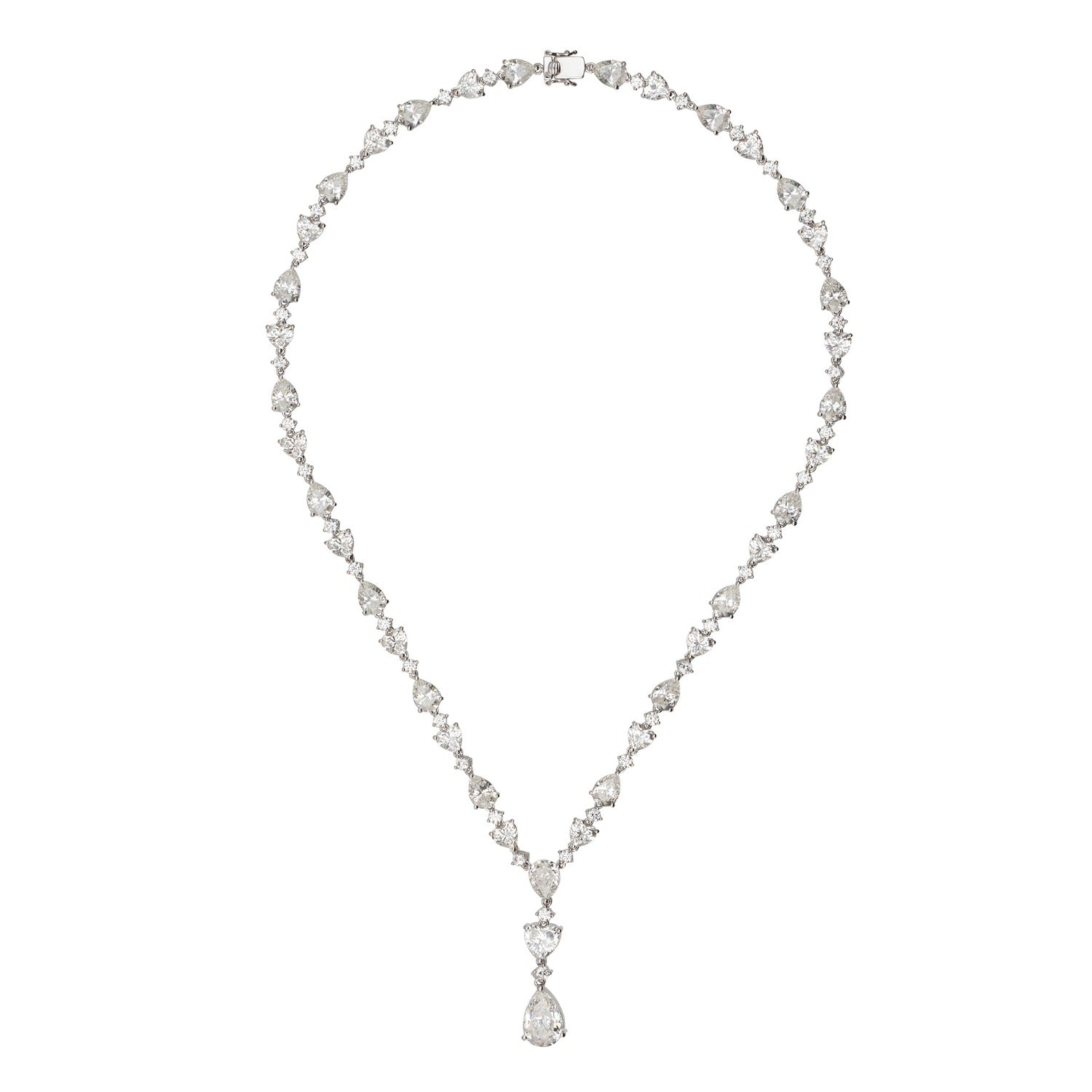 Sofia Moissanite Statement Necklace Silver