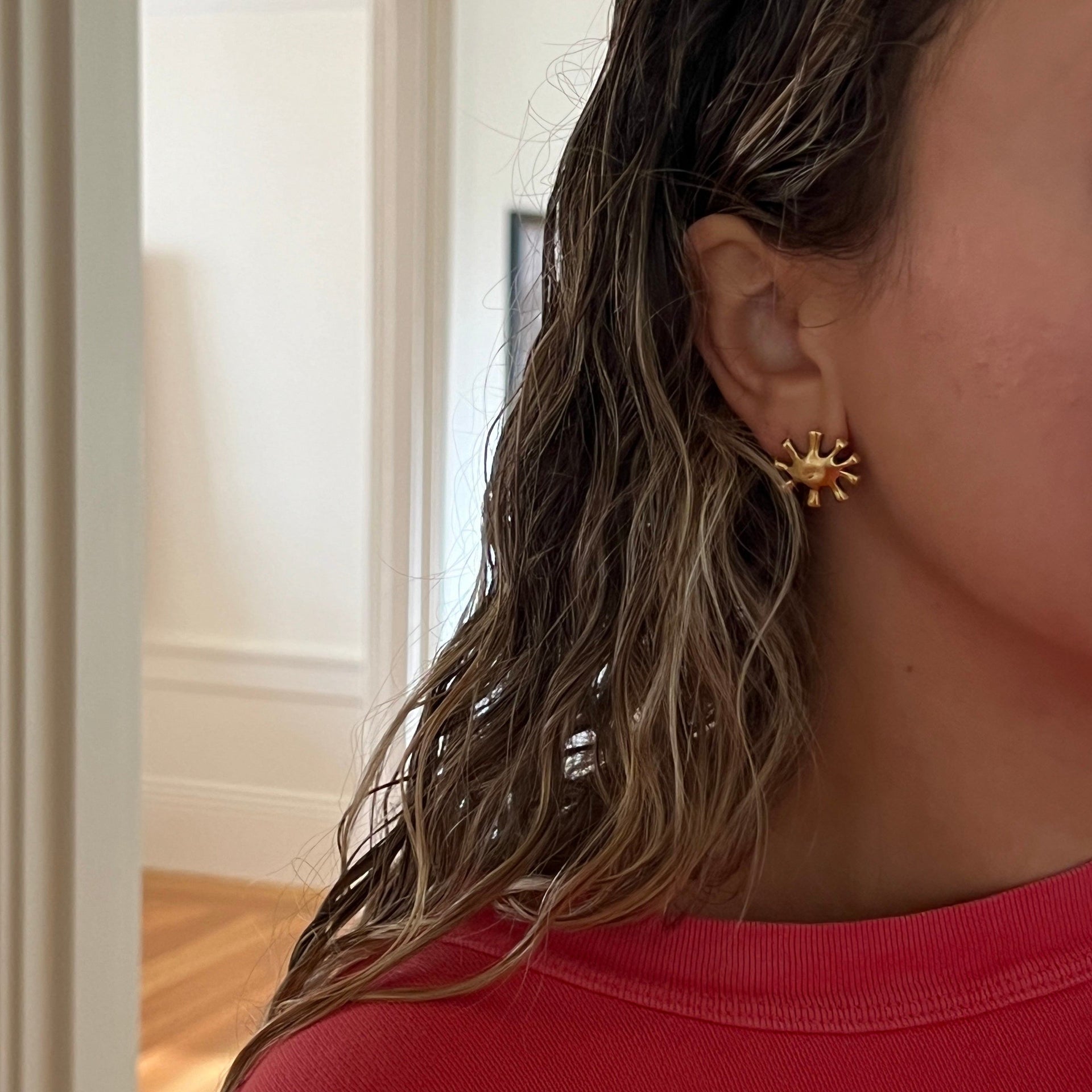 Sofia Gold Eye Studs