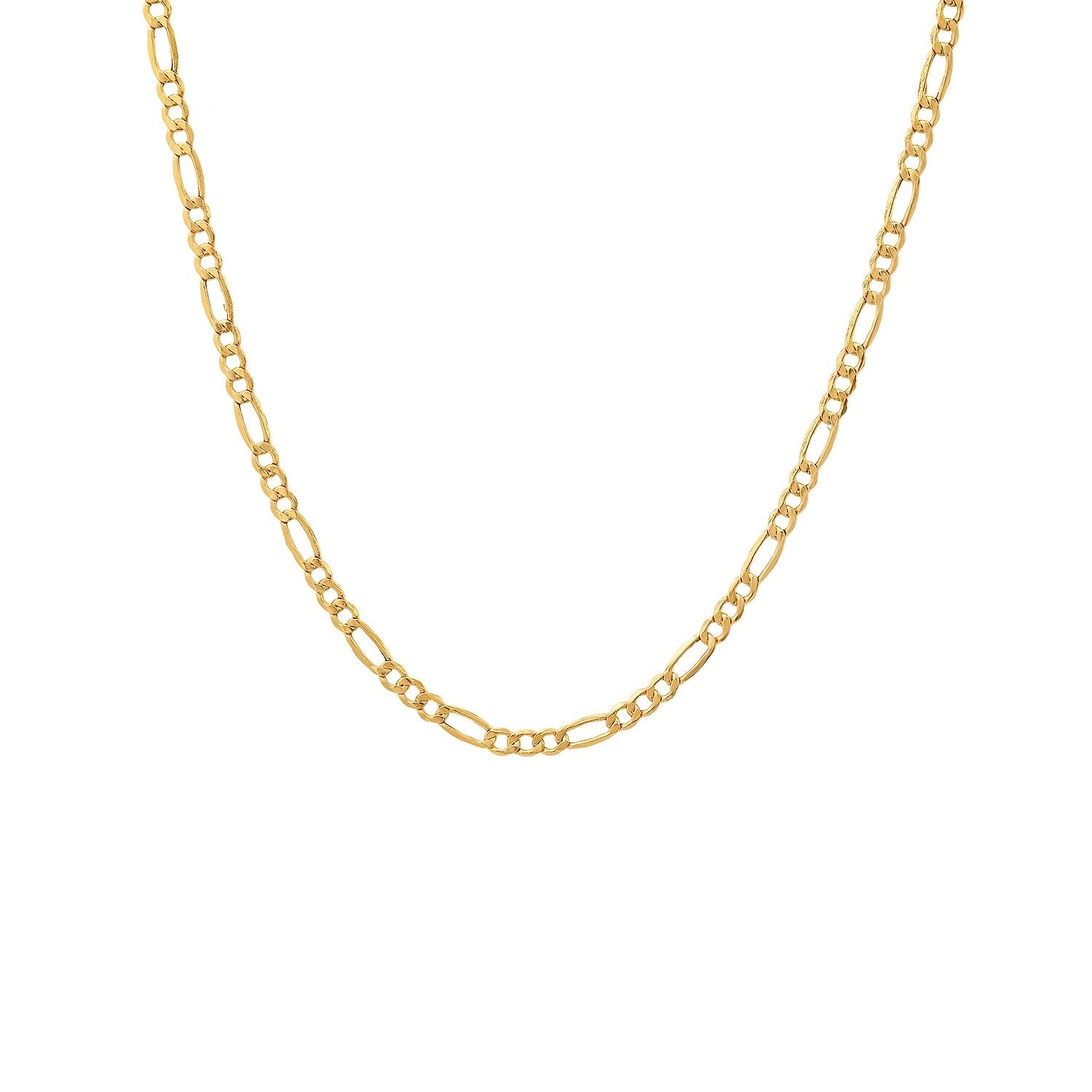 Solid Gold Figaro Chain Necklace