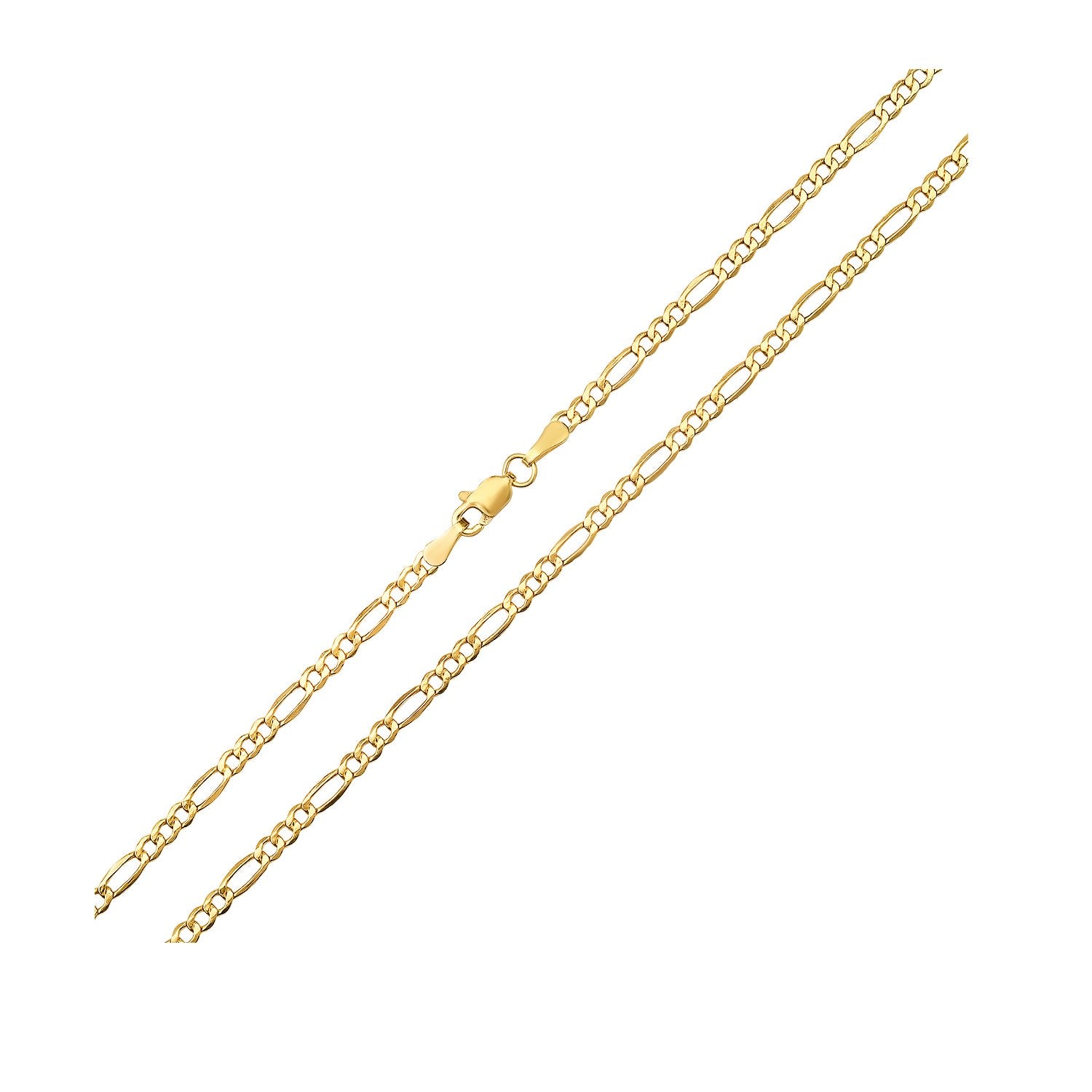 Solid Gold Figaro Chain Necklace