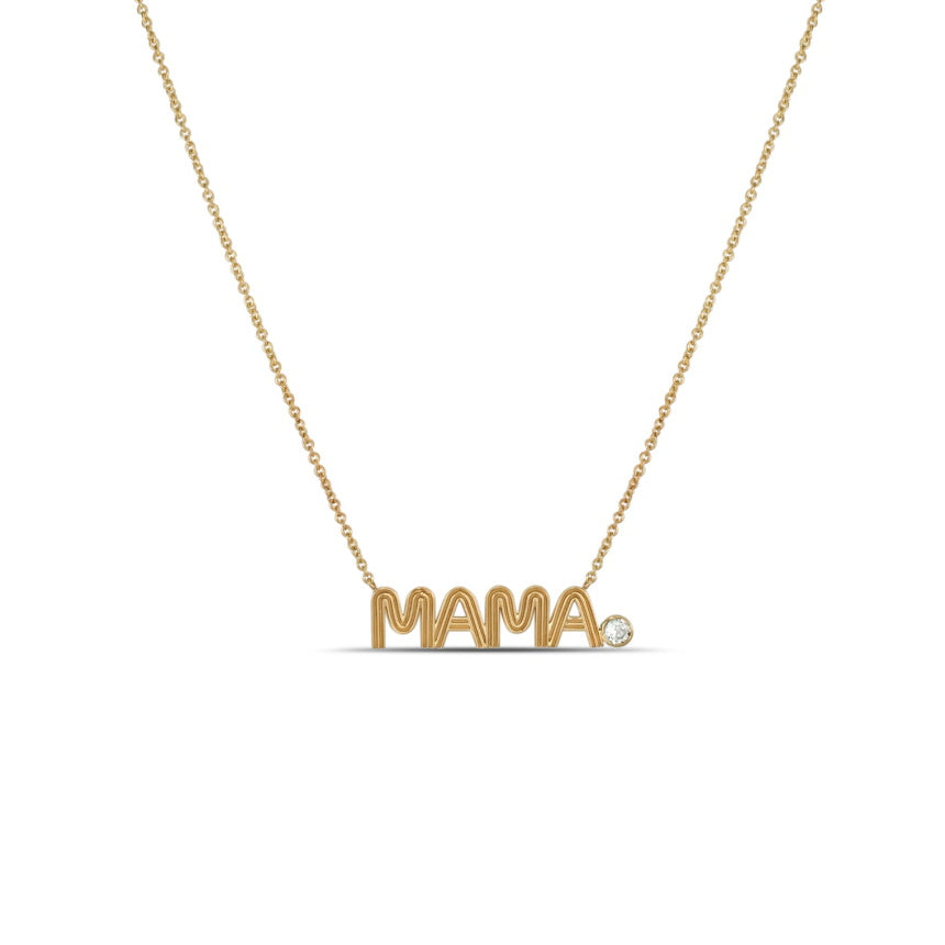 Solid Gold Mama Necklace