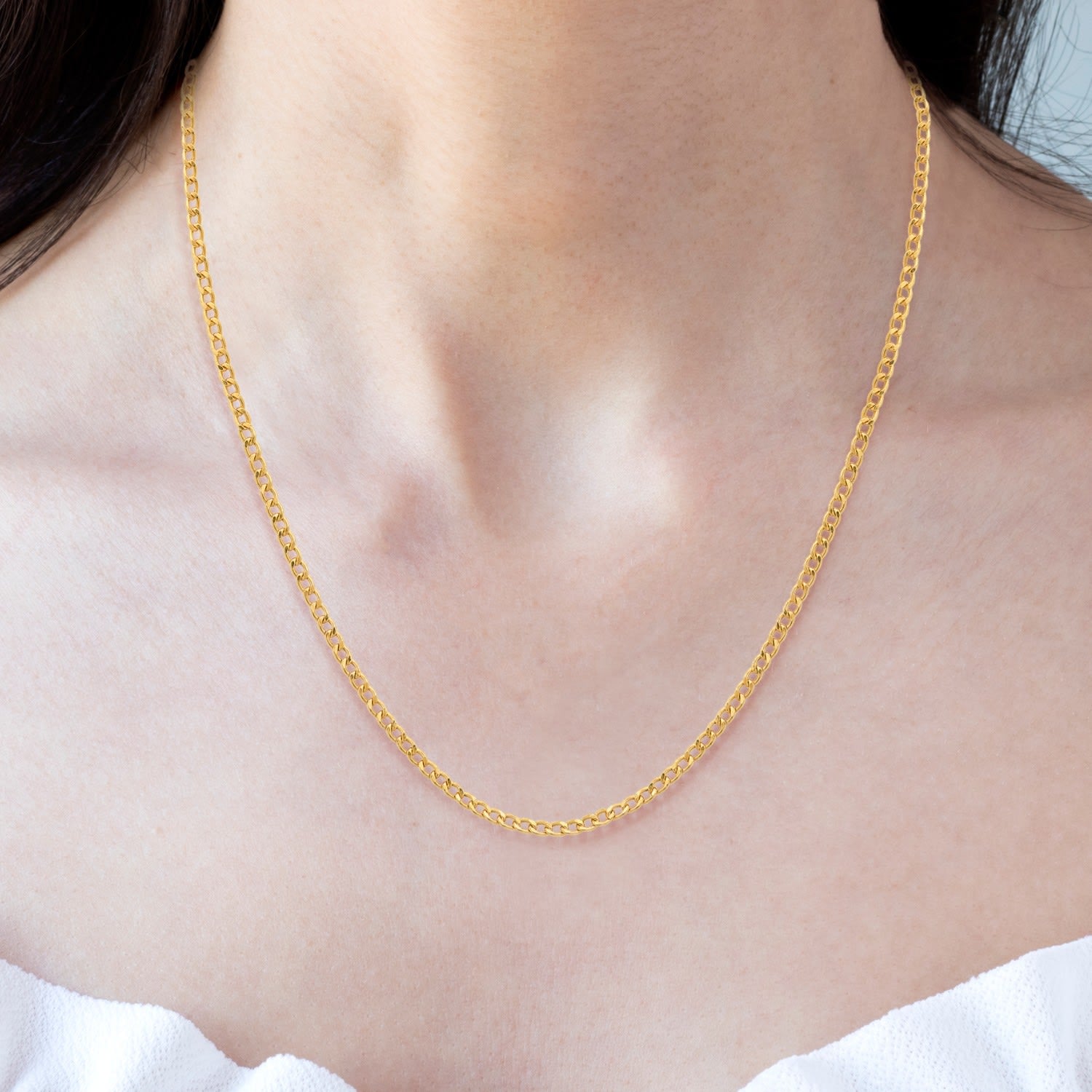 Solid Gold Miami Cuban Curb Chain Necklace
