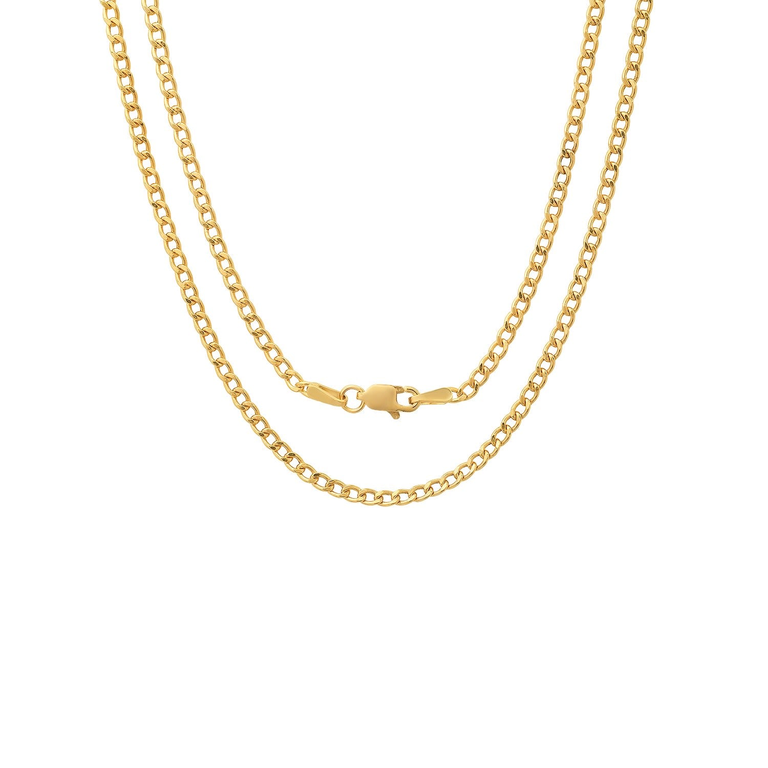 Solid Gold Miami Cuban Curb Chain Necklace