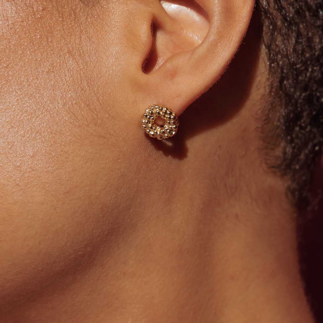 Solid Gold Mini Barnacle Hoops