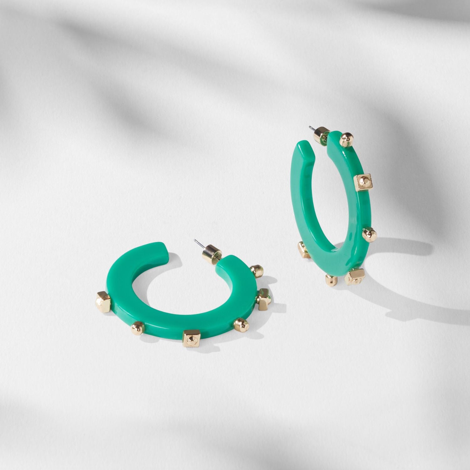 Solid Jewel Hoop - Sea Green