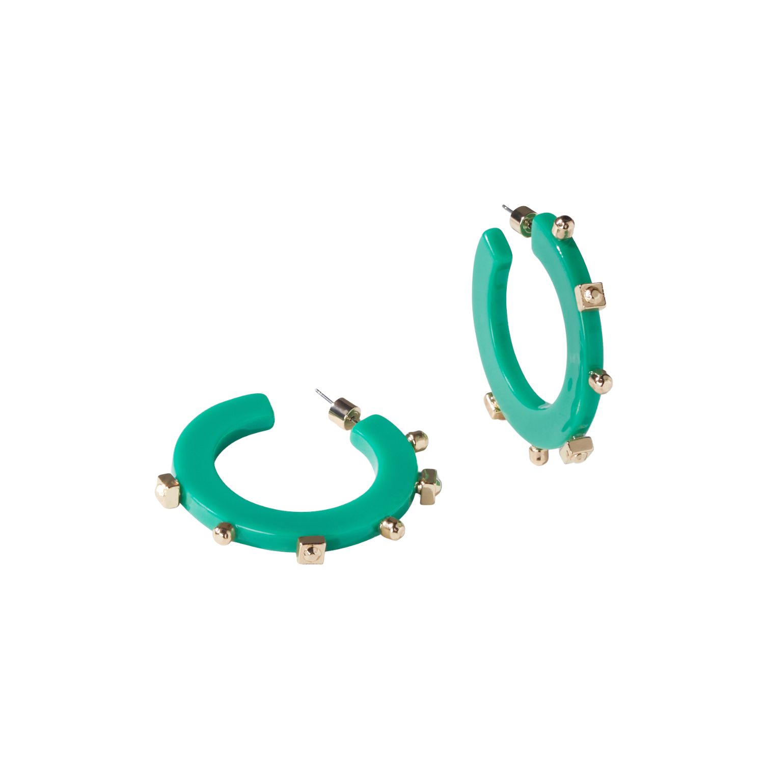 Solid Jewel Hoop - Sea Green