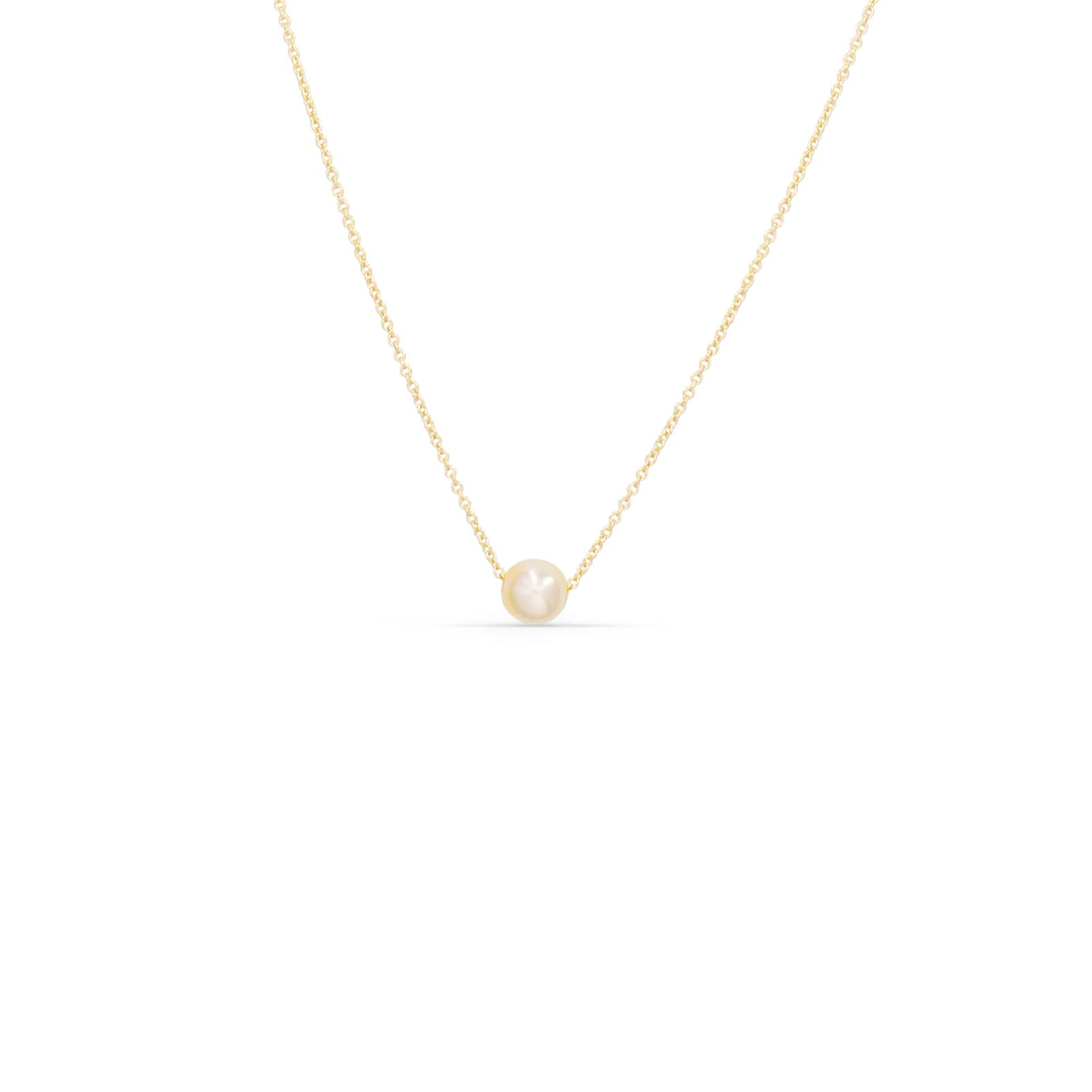 Solitaire Pearl Necklace