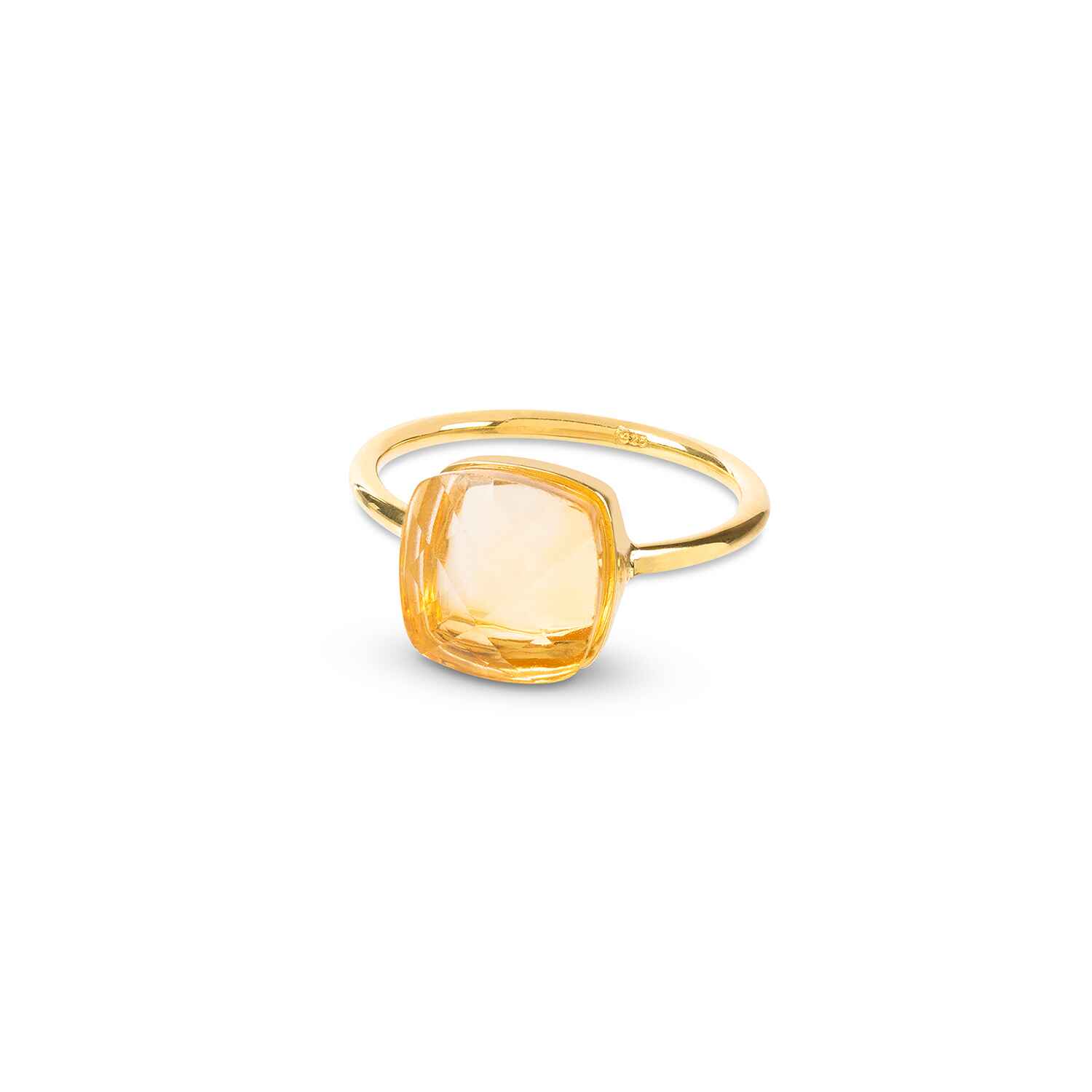 Sophia Citrine Gold Gemstone Ring
