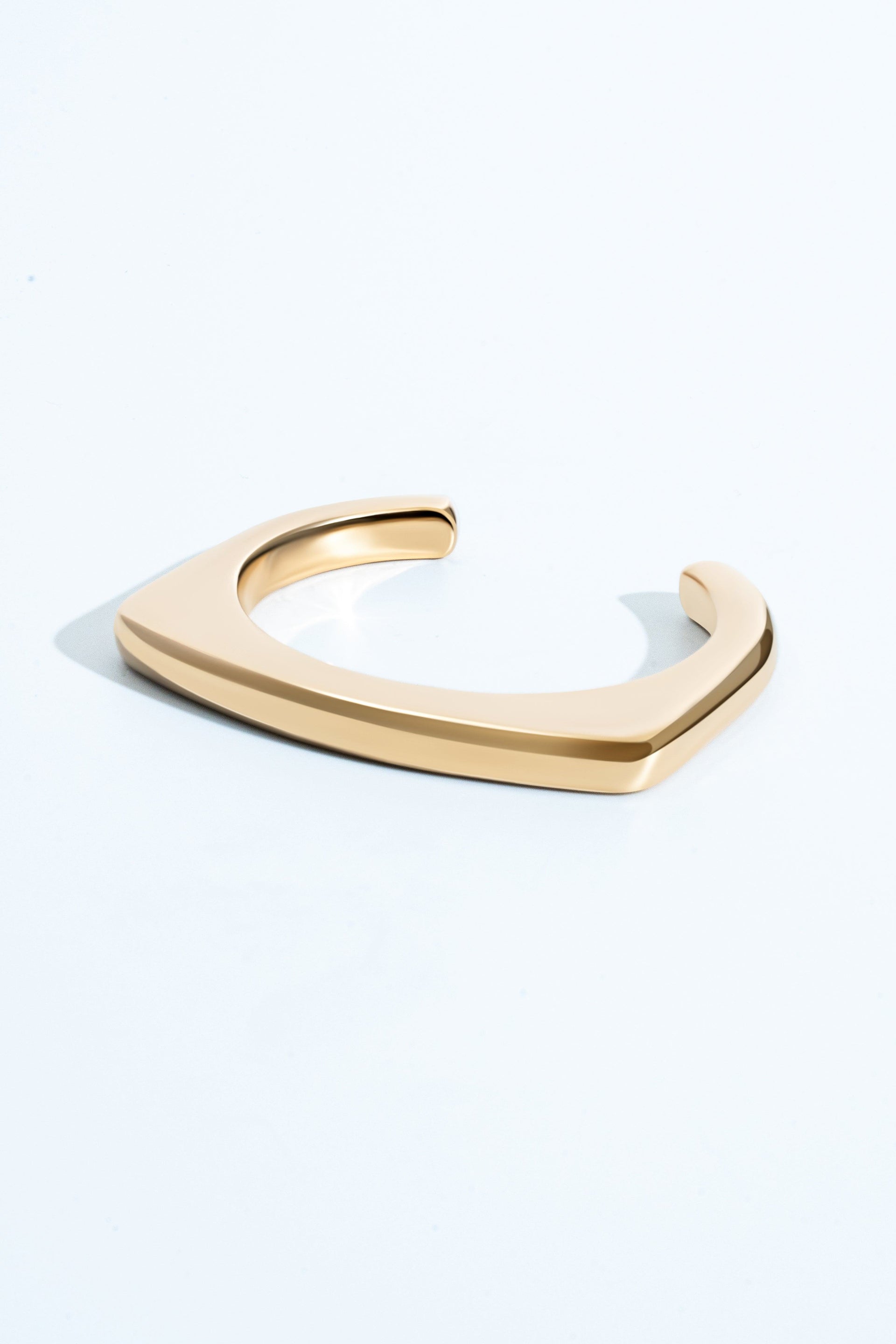 Sophia Smooth Modern Cuff Bracelet Gold