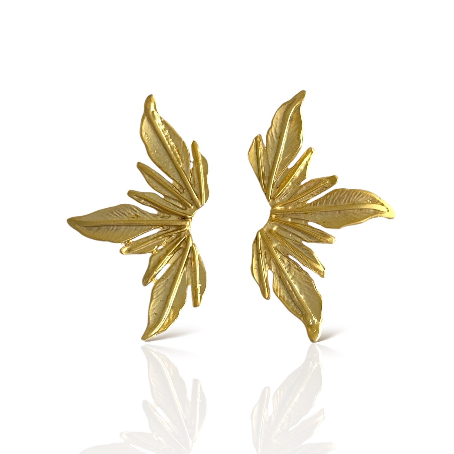 Sophia Gold Plated Leaf Earring