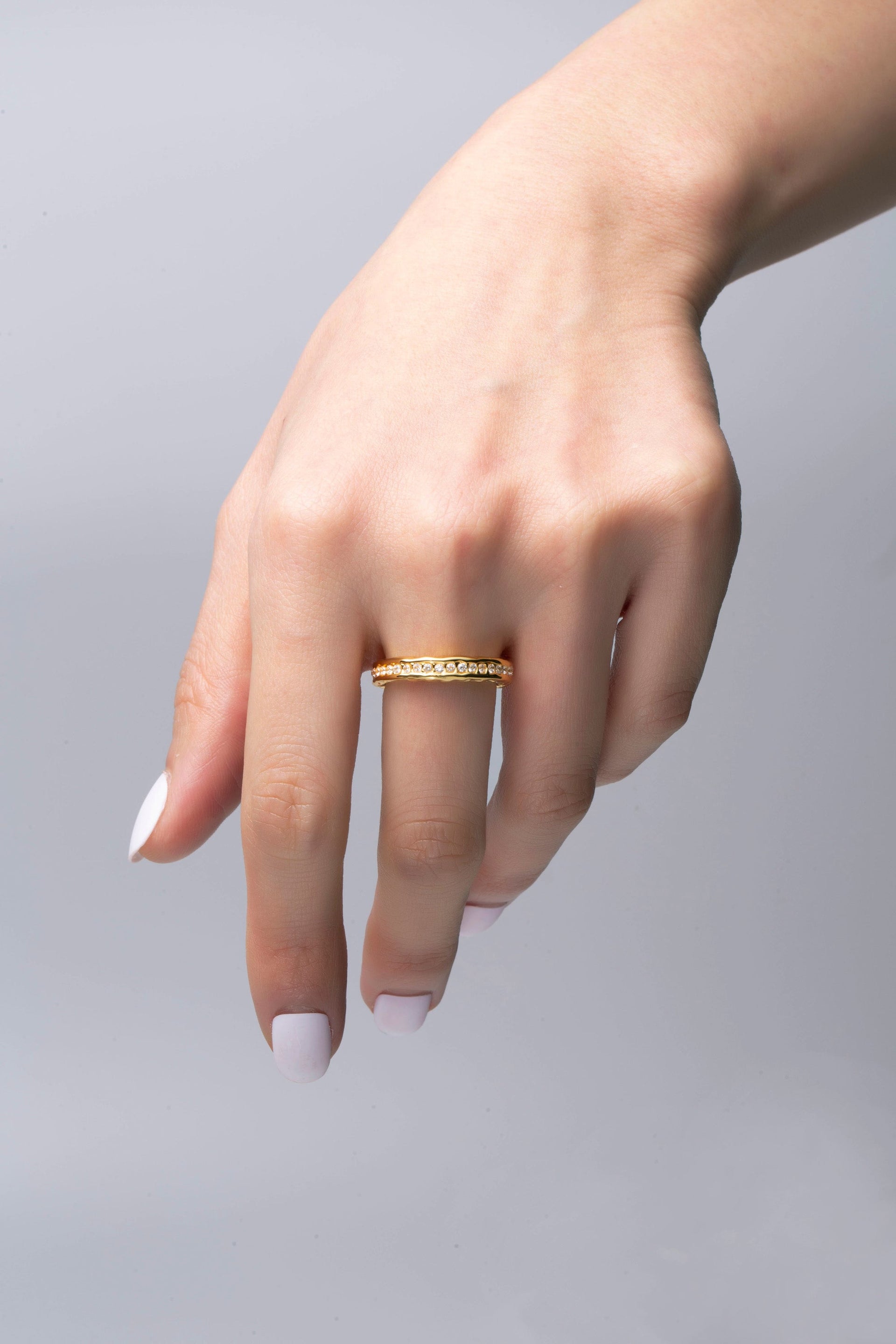 Sophie Gold Molten Eternity Stackable Ring