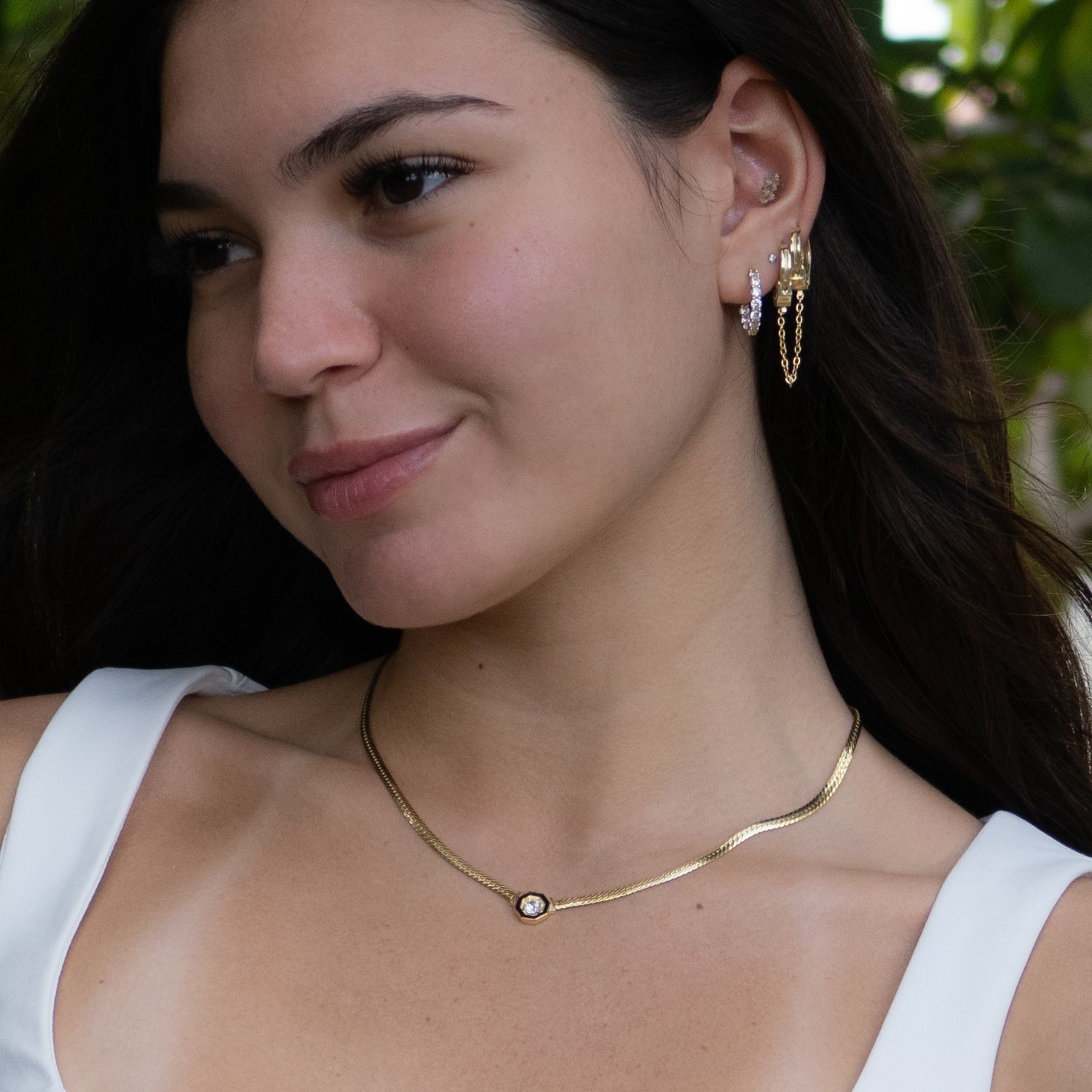 Soul Shine Gold & Diamond Choker Necklace - Gold