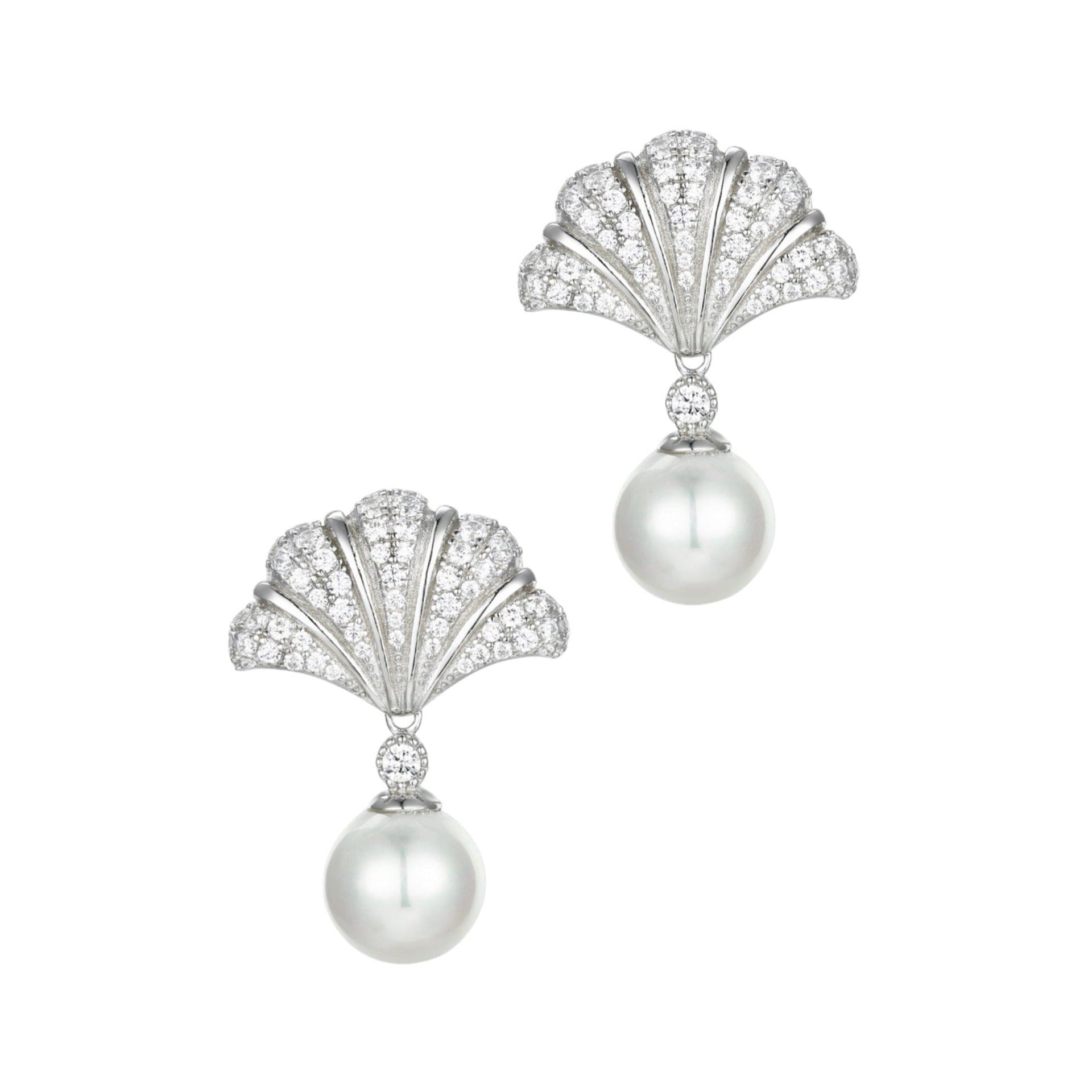 Sovereign Silver Earrings With Pearl