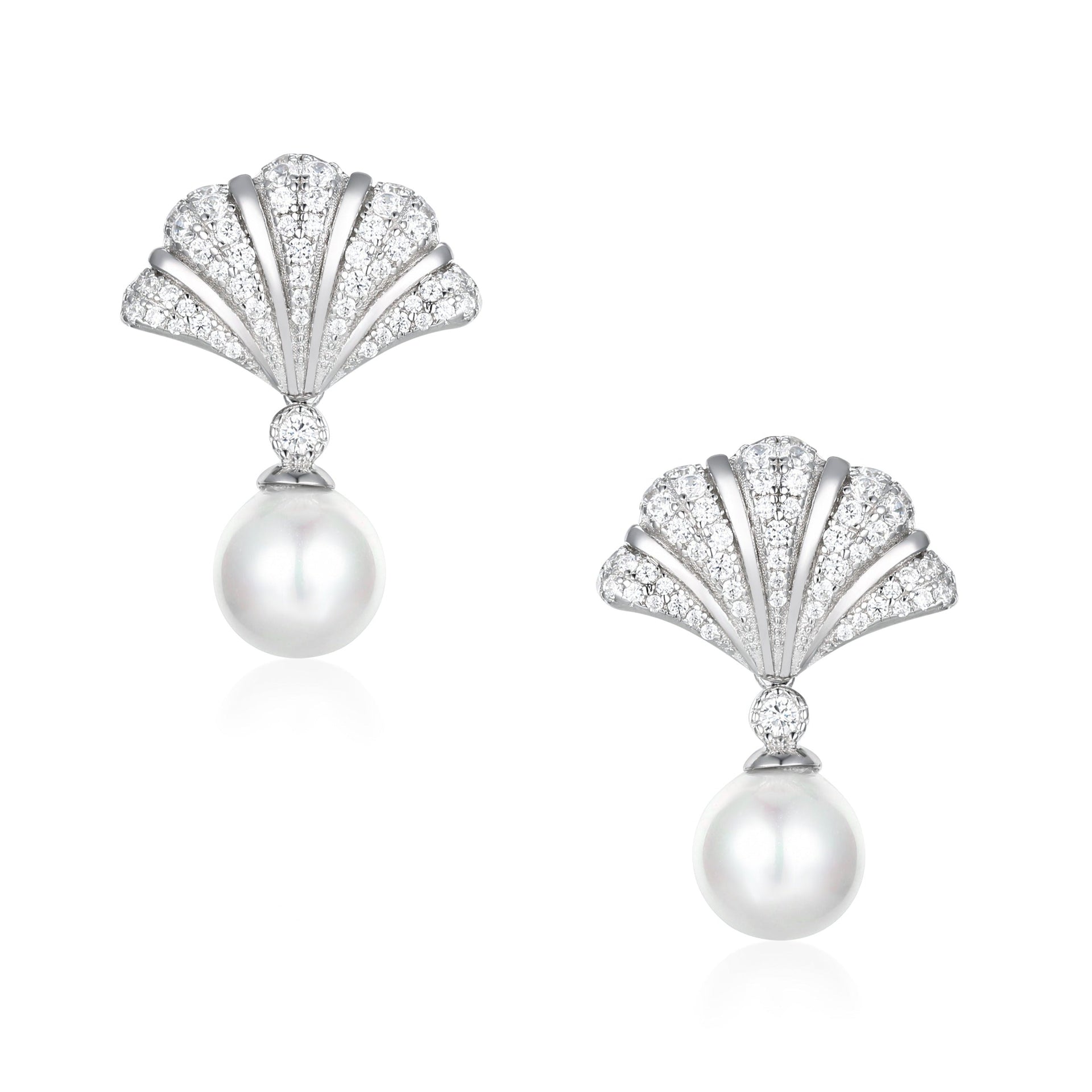 Sovereign' Silver Earrings With Pearl