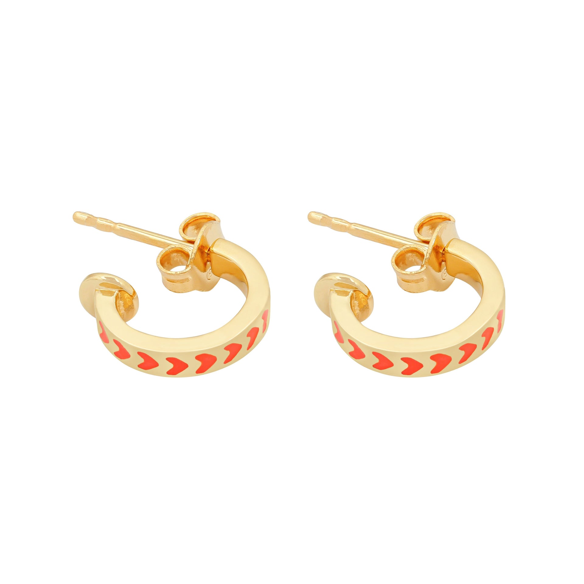 Spark Enamel Earrings Orange