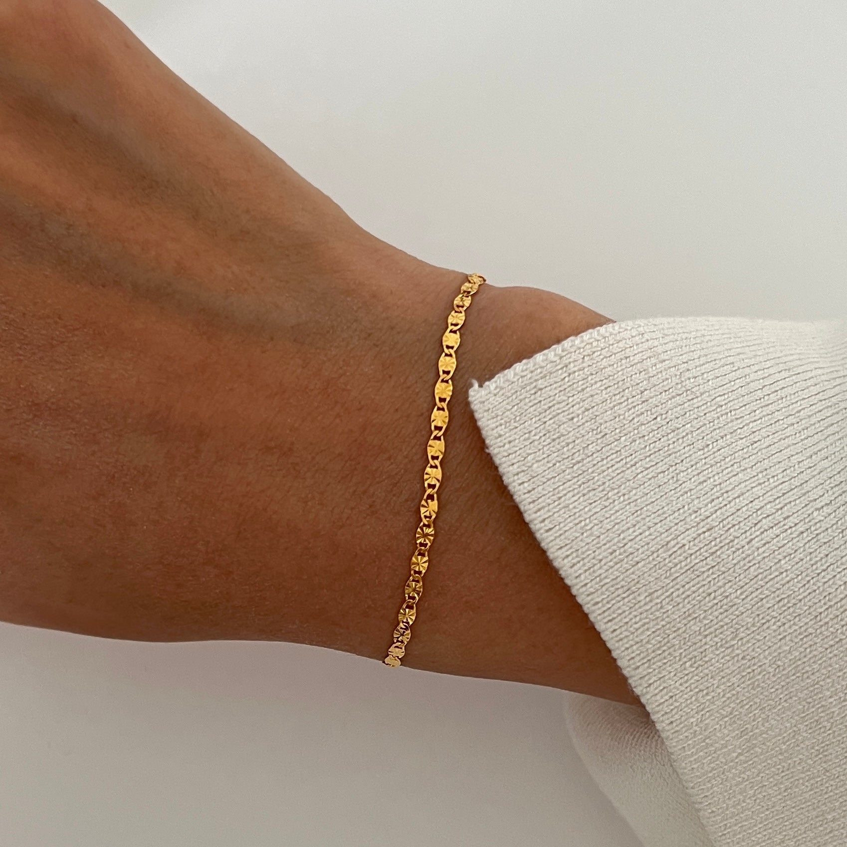 Sparkle Dainty Chain Gold Vermeil Bracelet