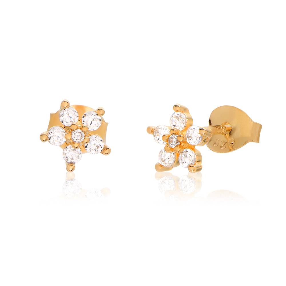 Sparks Star Earrings with Cubic Zirconia in 18K Gold Plating