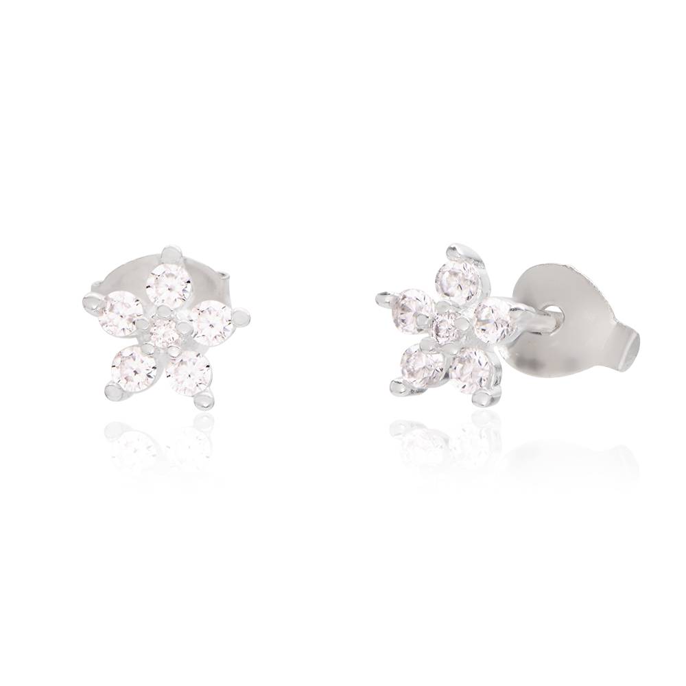Sparks Star Earrings with Cubic Zirconia in Sterling Silver