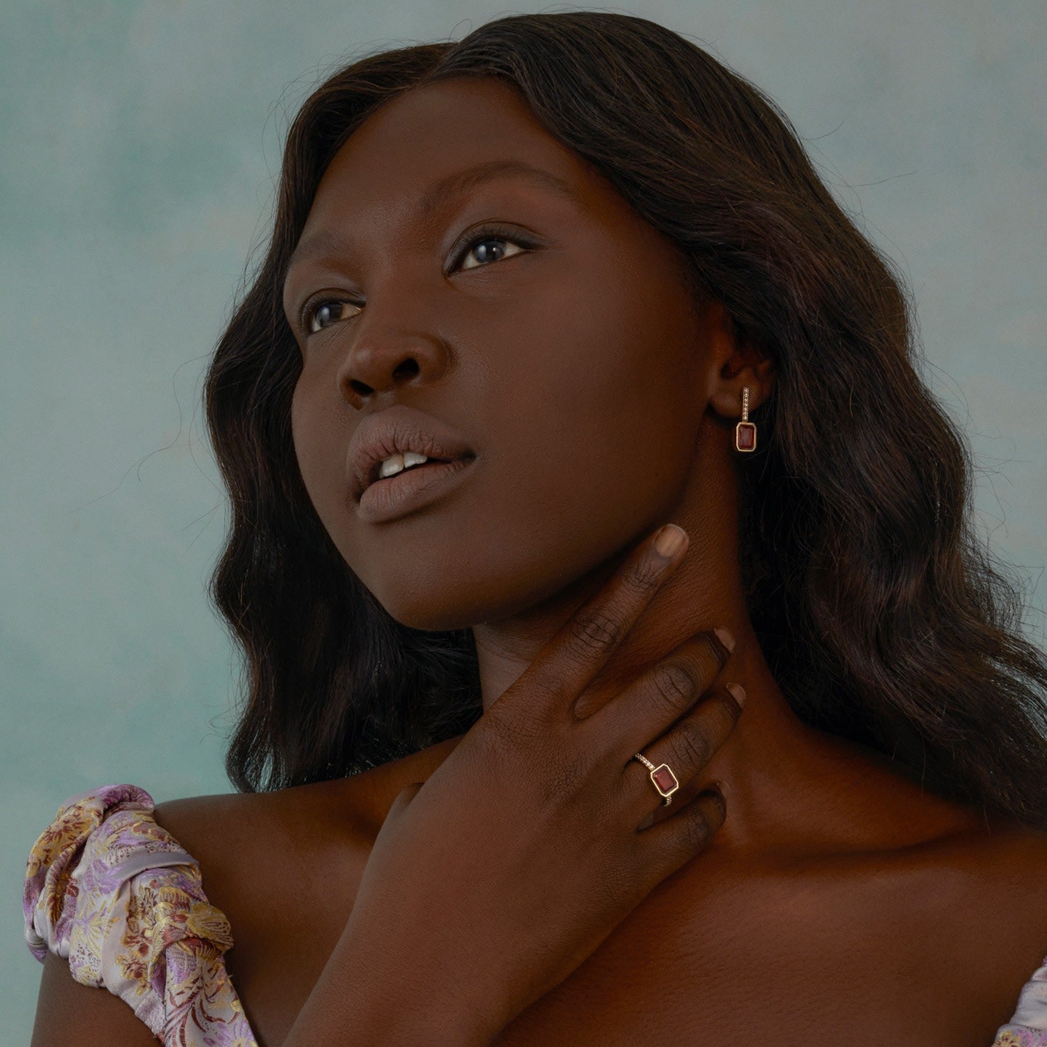 Luccichio Gold Vermeil Garnet Sparkle Ring