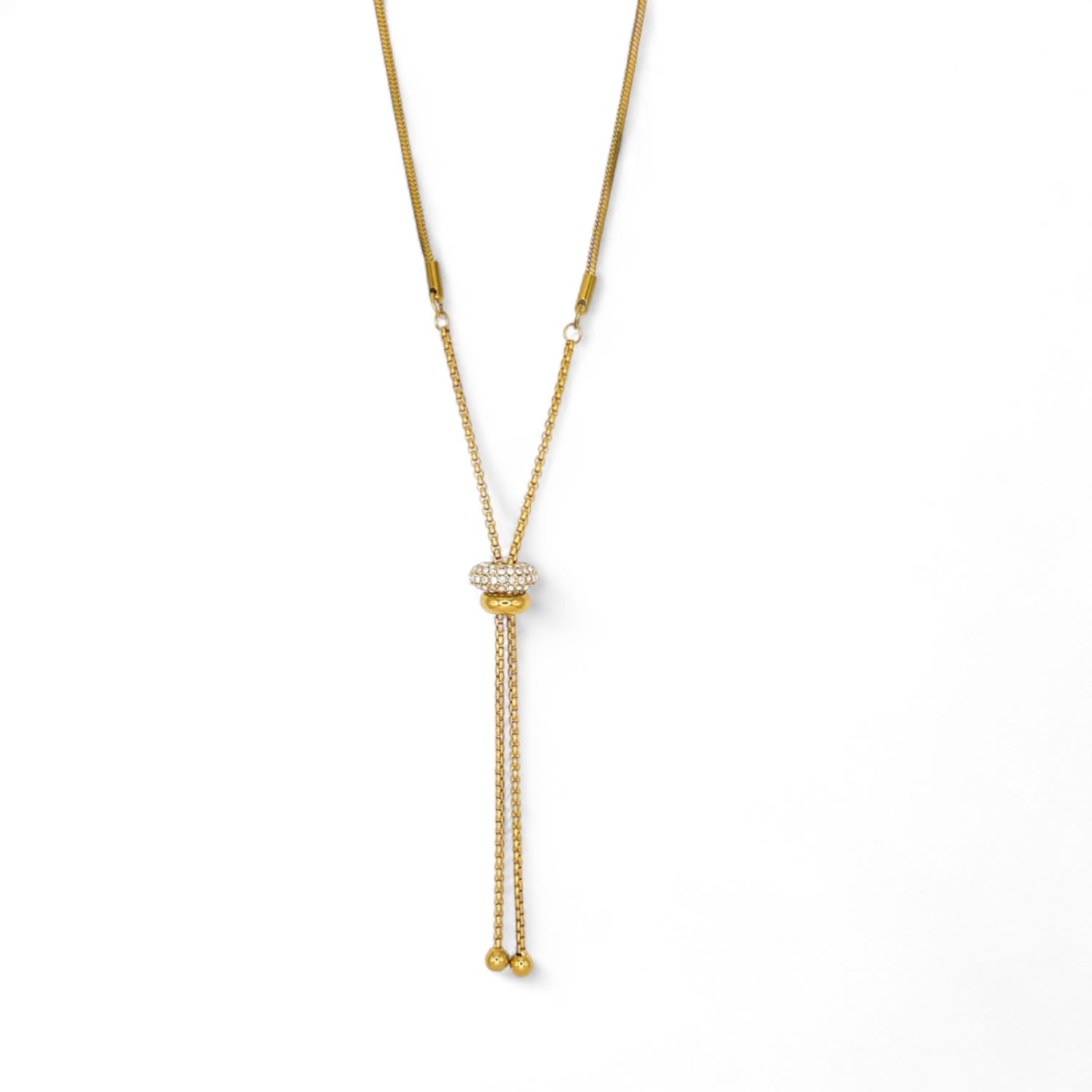 Sphere Bolo Necklace - Gold