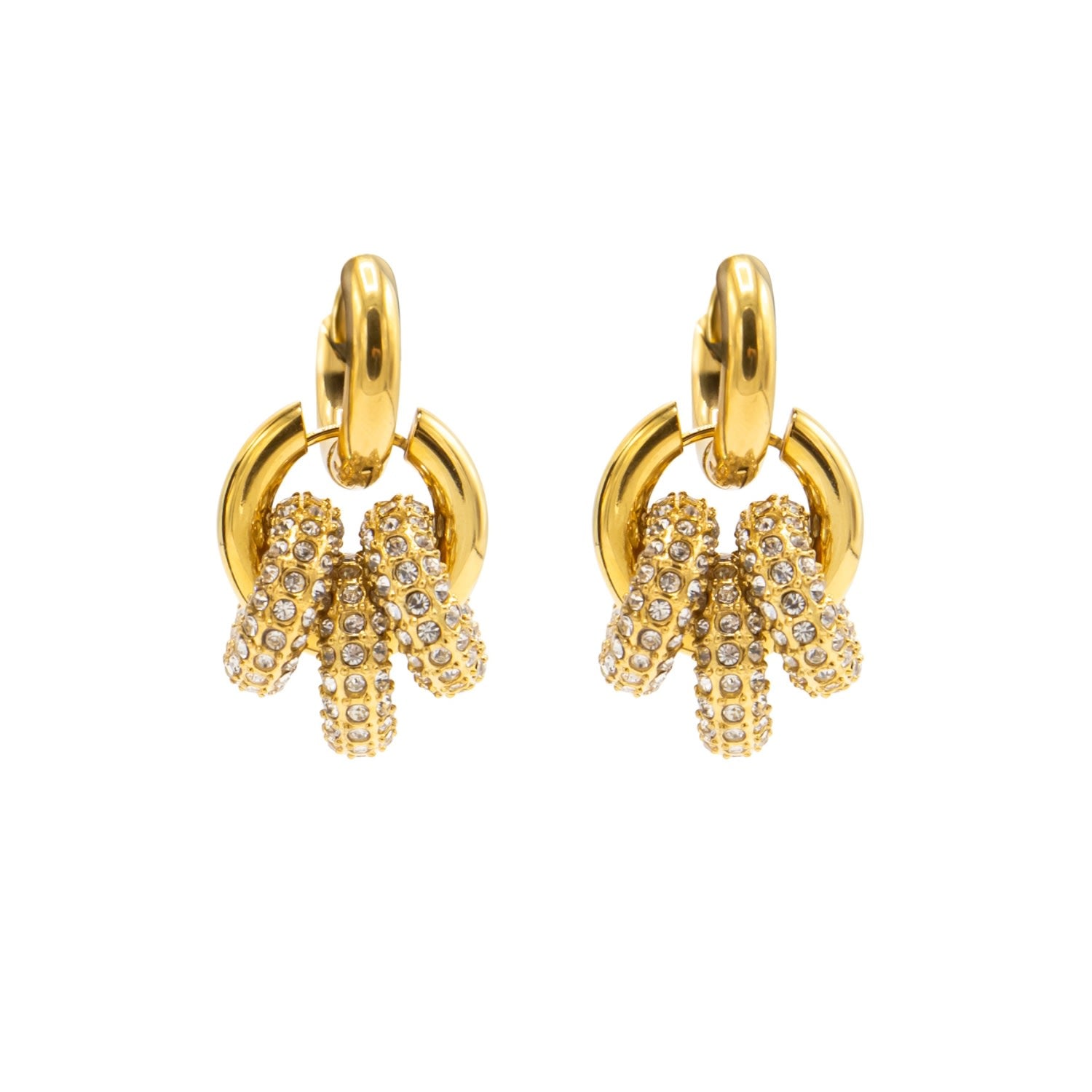 Sphere Harmony Trio Earrings - Gold