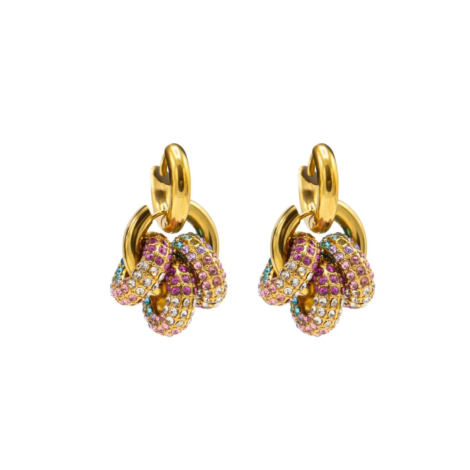 Sphere Harmony Trio Earrings - Multicolor