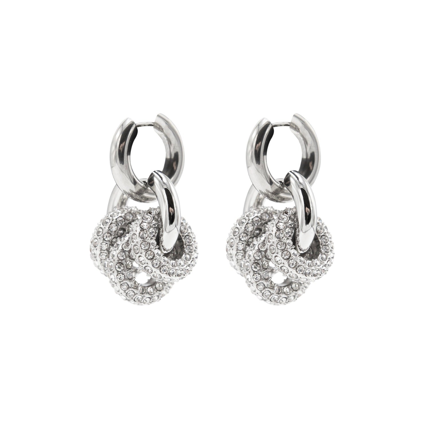 Sphere Harmony Trio Earrings - Silver