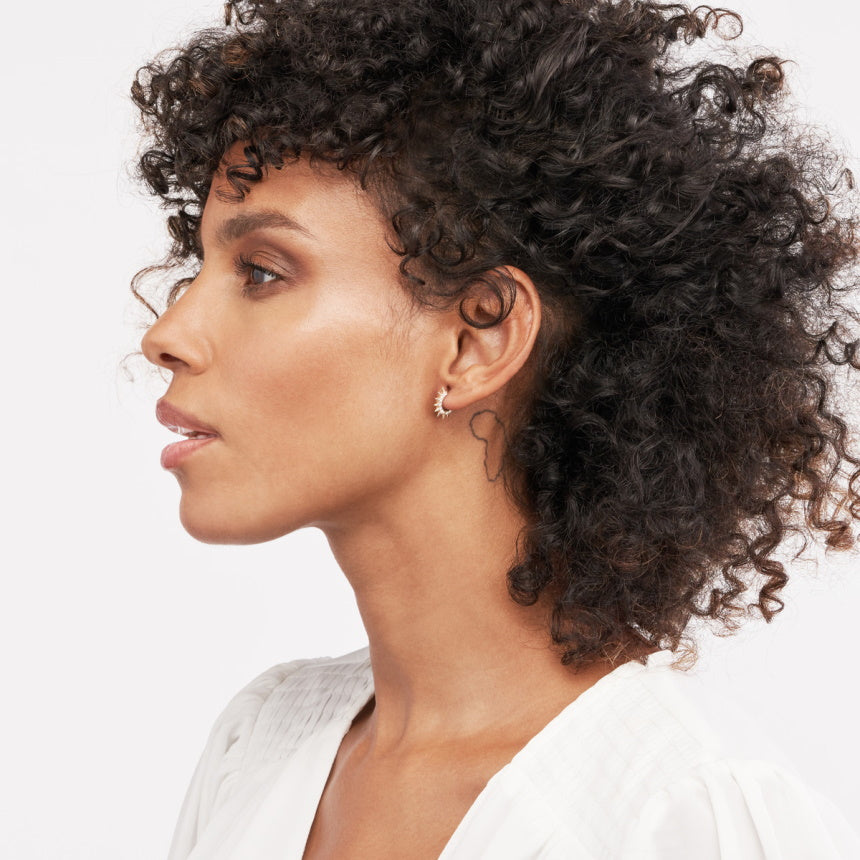 Mini Spike Hoop Earrings