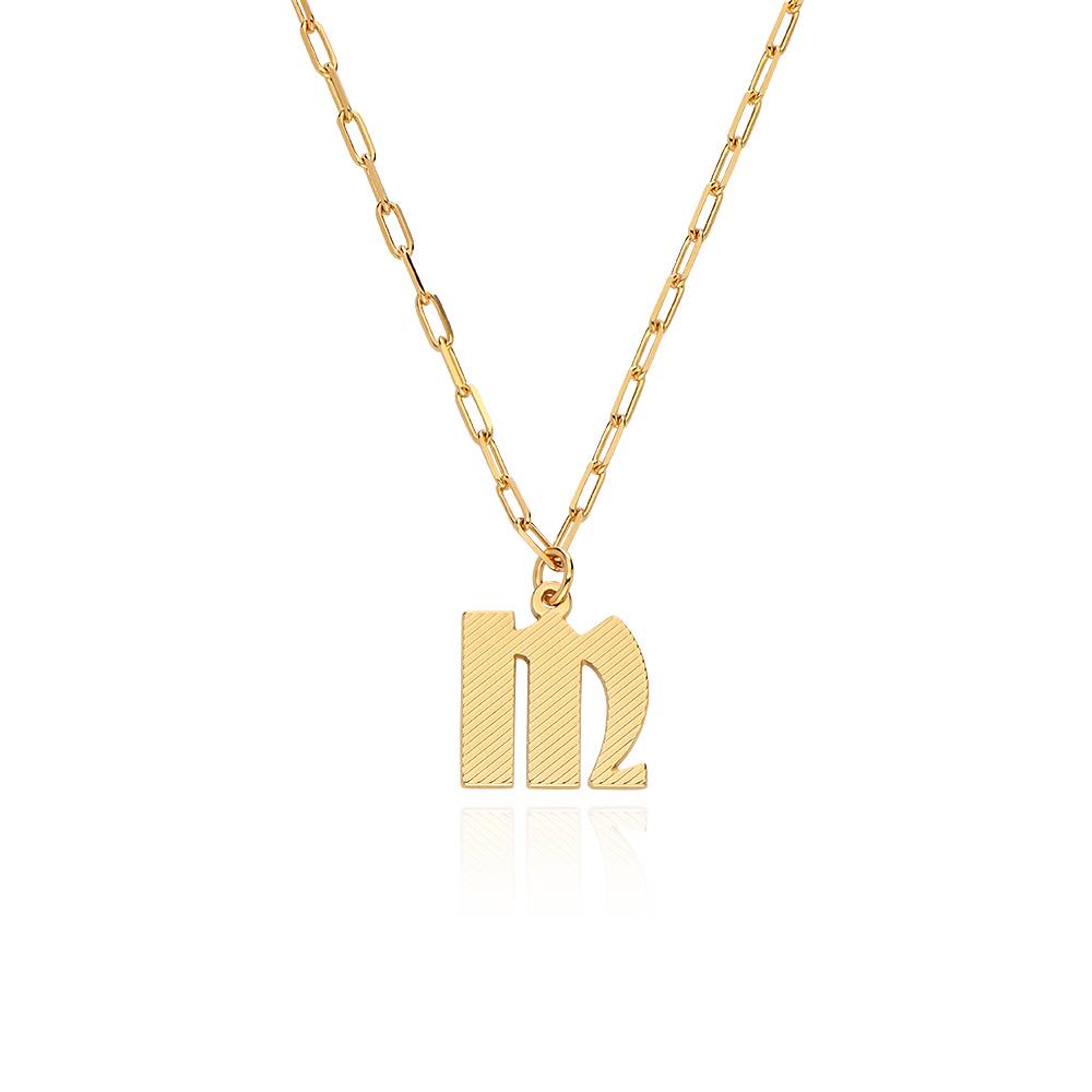 Gothic Initial Necklace in 18K Gold Plating