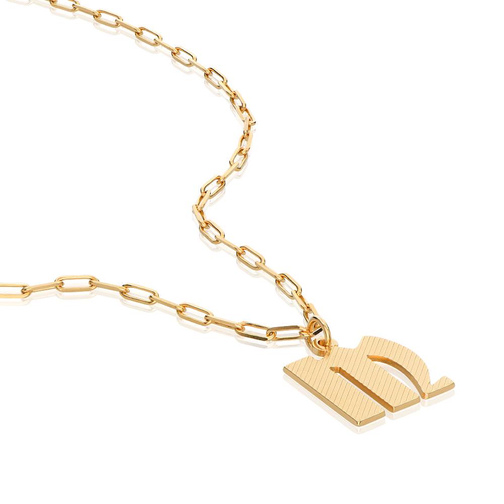 Gothic Initial Necklace in 18K Gold Plating