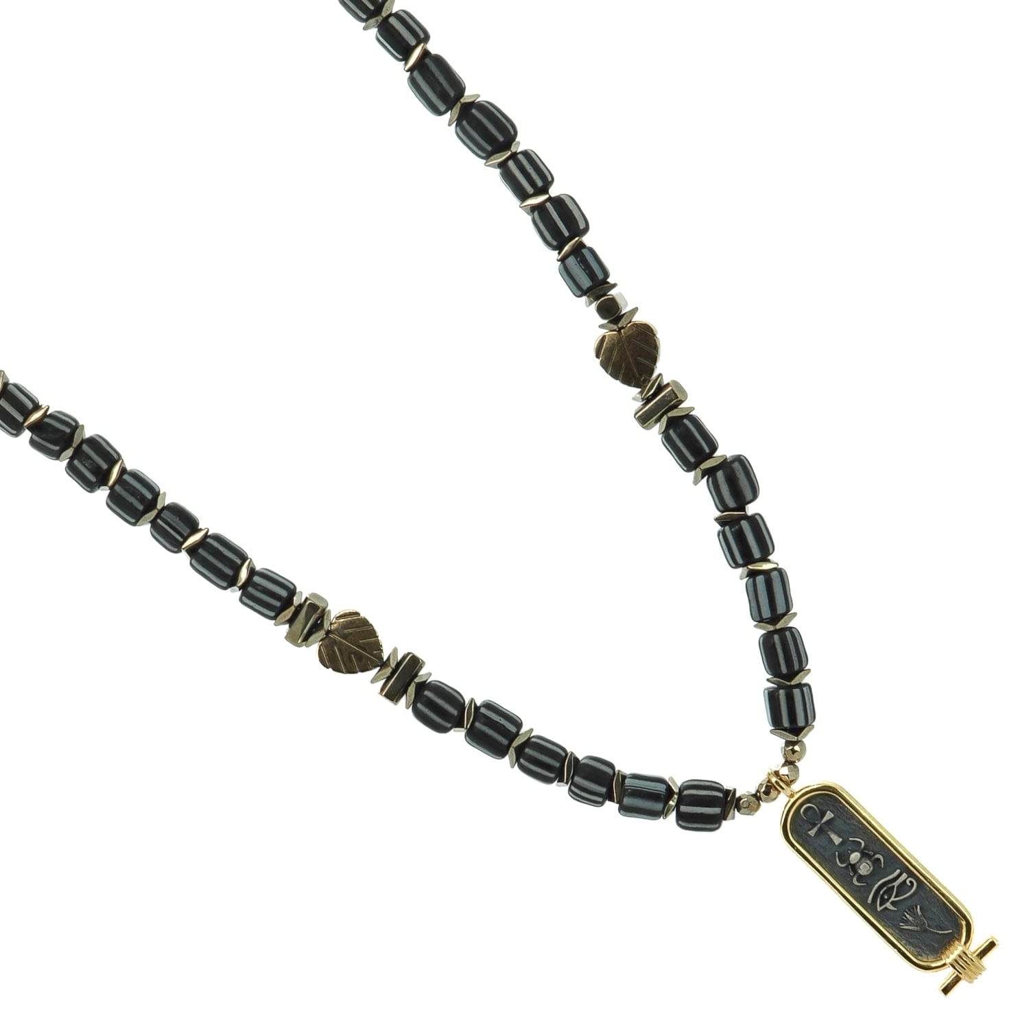 Spiritual Armor Egyptian Energy Beaded Necklace - Black
