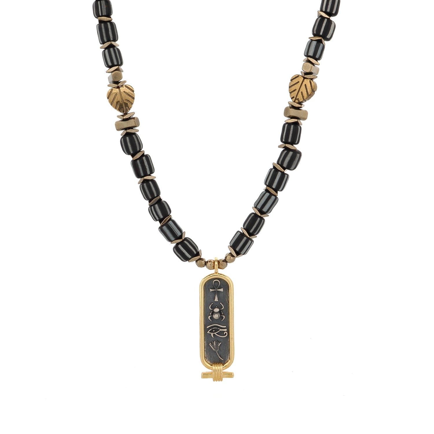 Spiritual Armor Egyptian Energy Beaded Necklace - Black