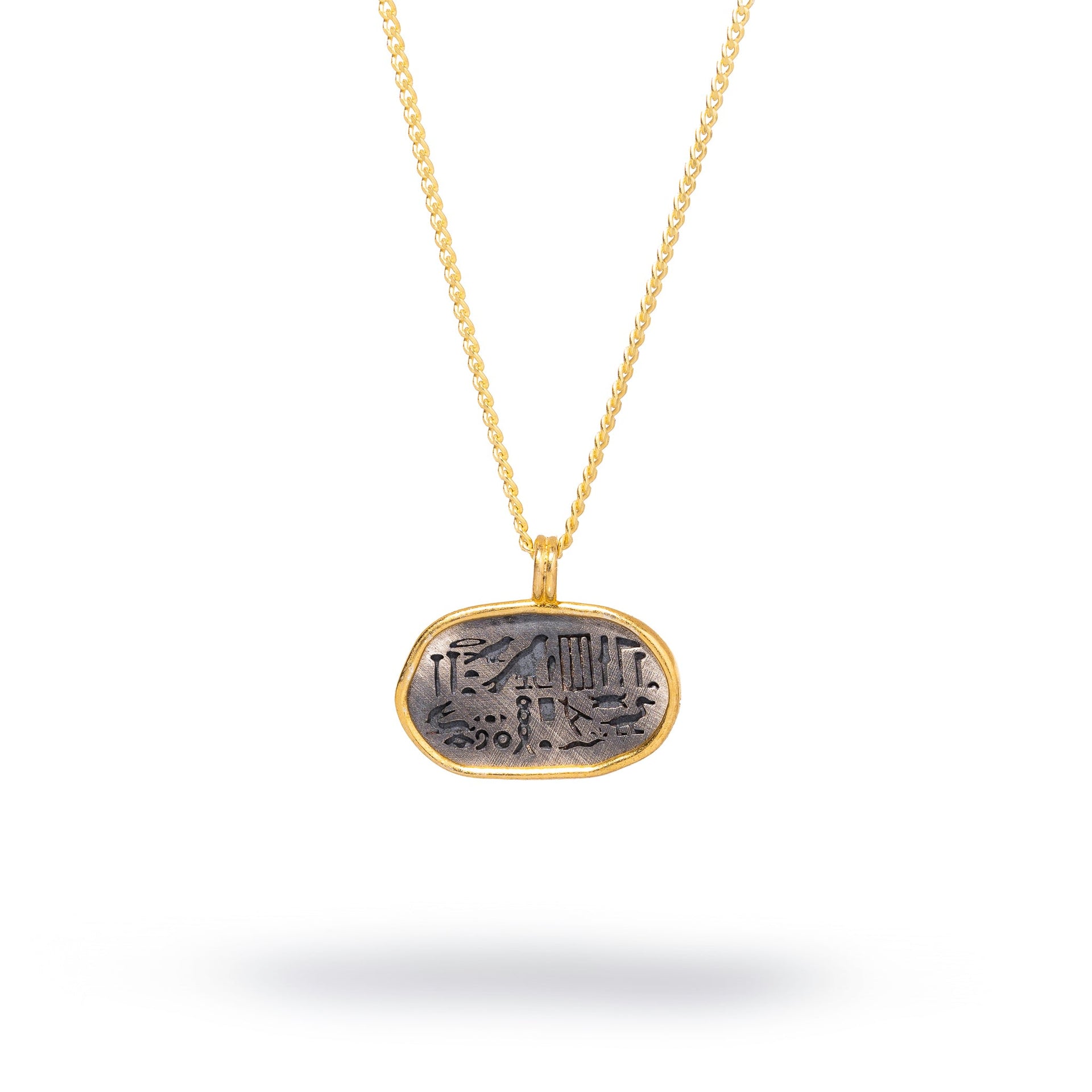 Mystic Nile Egyptian Symbol Gold Necklace - Gold