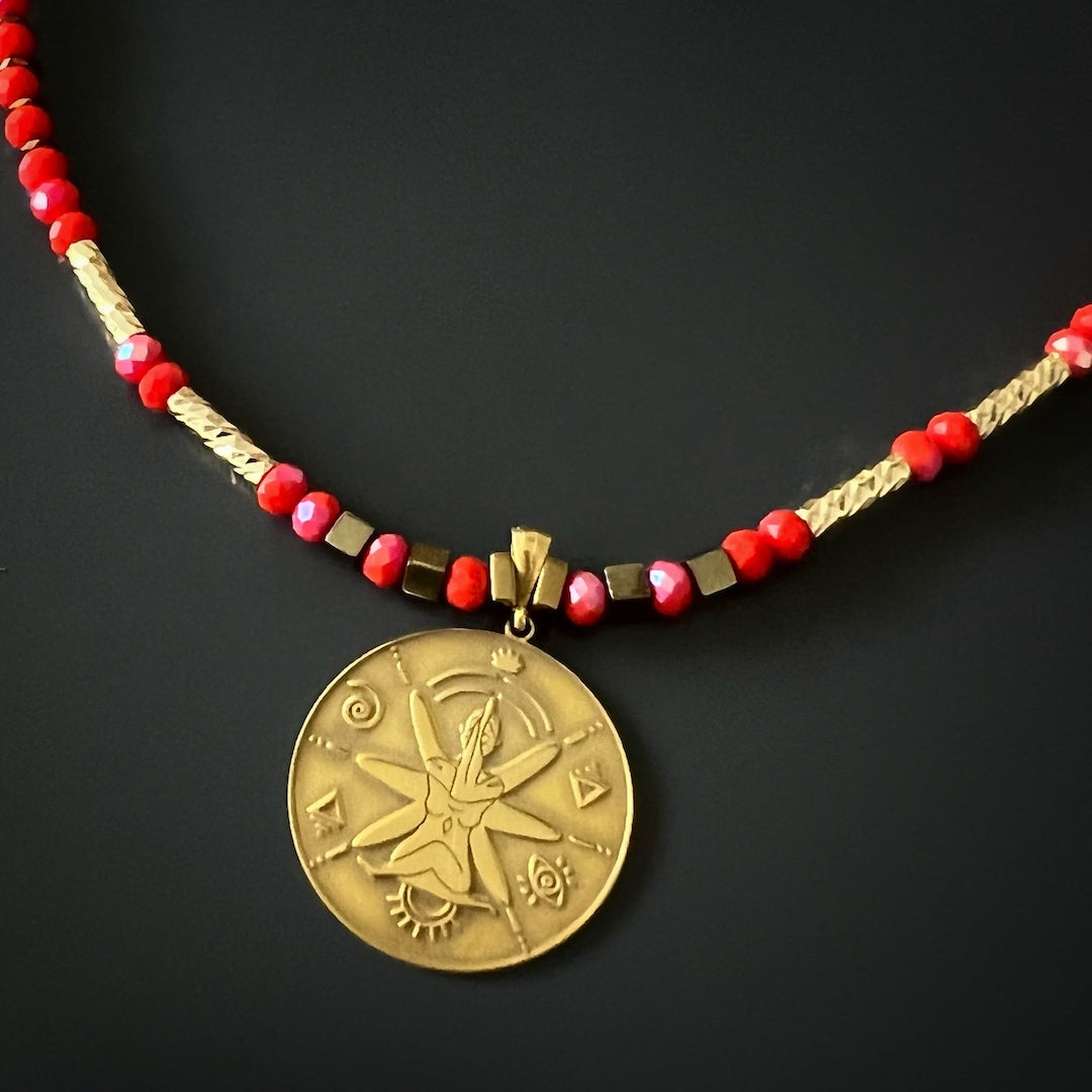 Spiritual Energy Beaded Yoga Choker Necklace