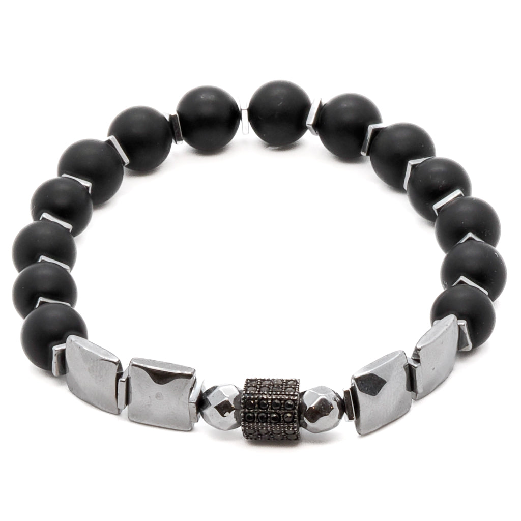 Spiritual Onyx Stone Style Bracelet - Black