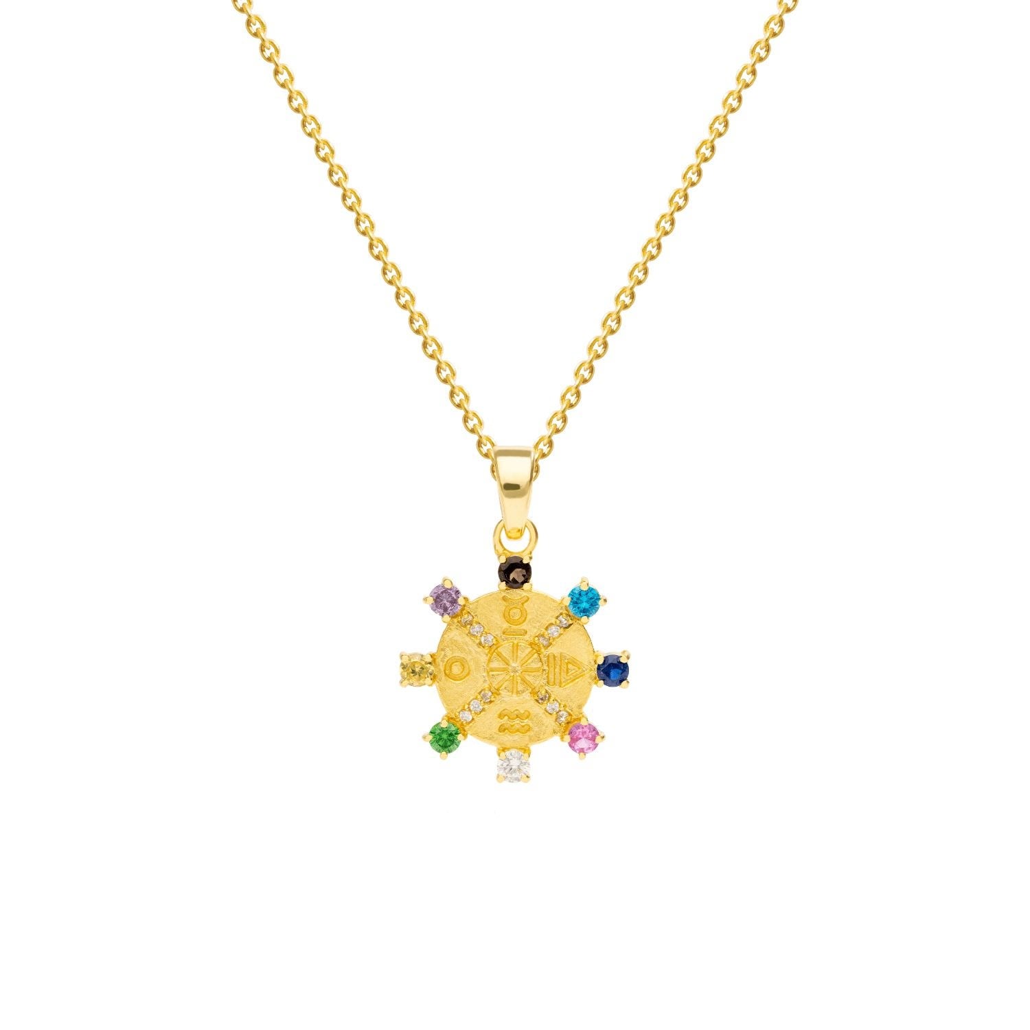 Goldplated Fortune Wheel Necklace