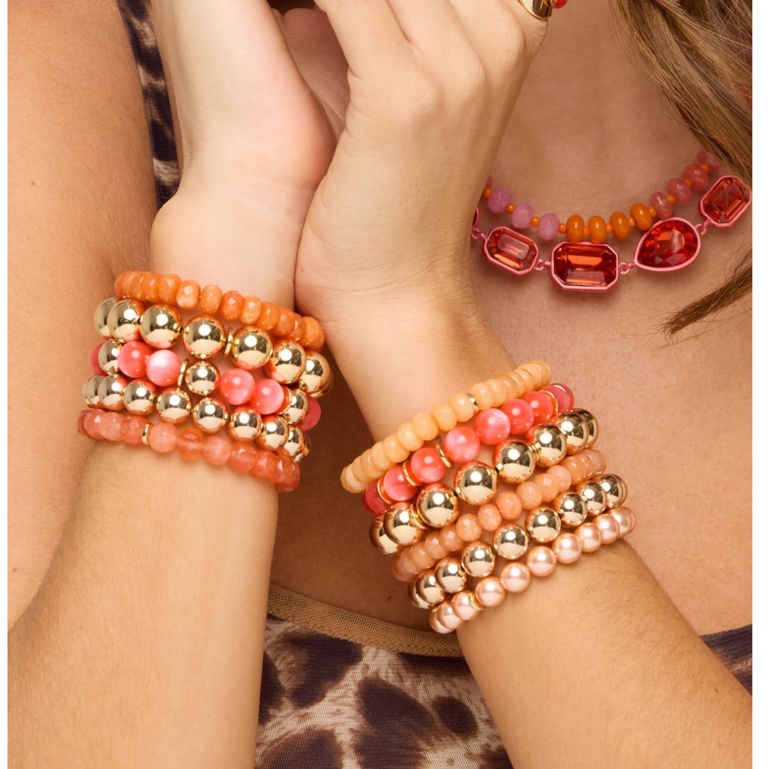 Spring Bracelet Set - Orange