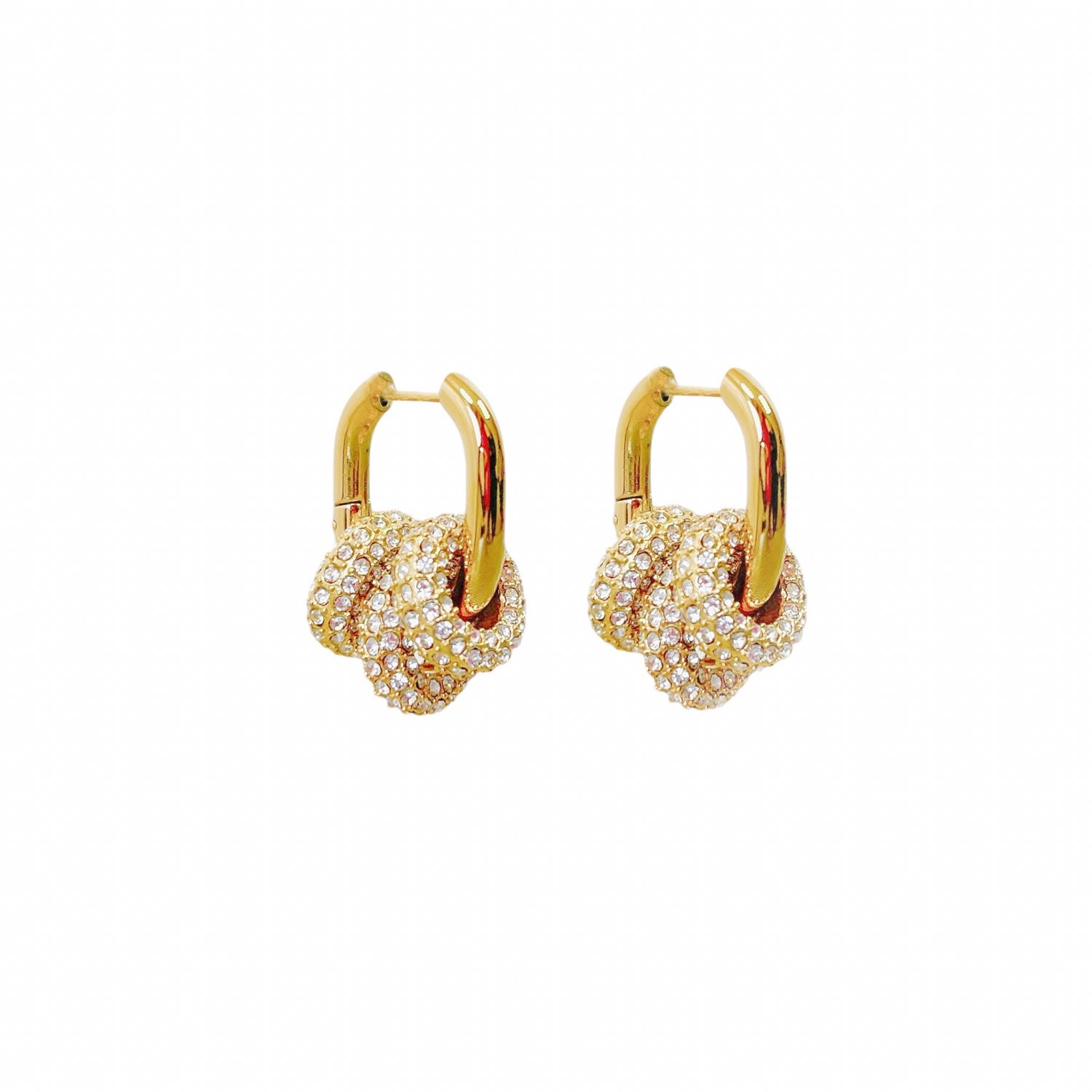 Square Harmony Trio Earrings - Gold