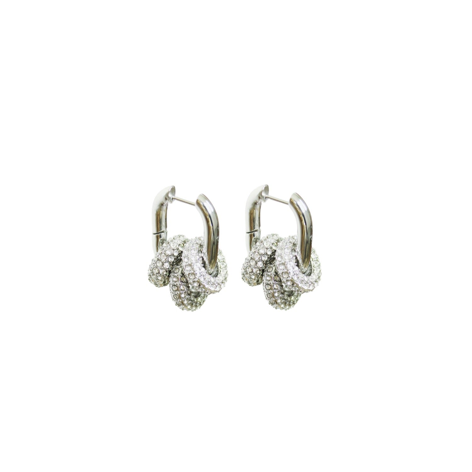 Square Harmony Trio Earrings - Silver