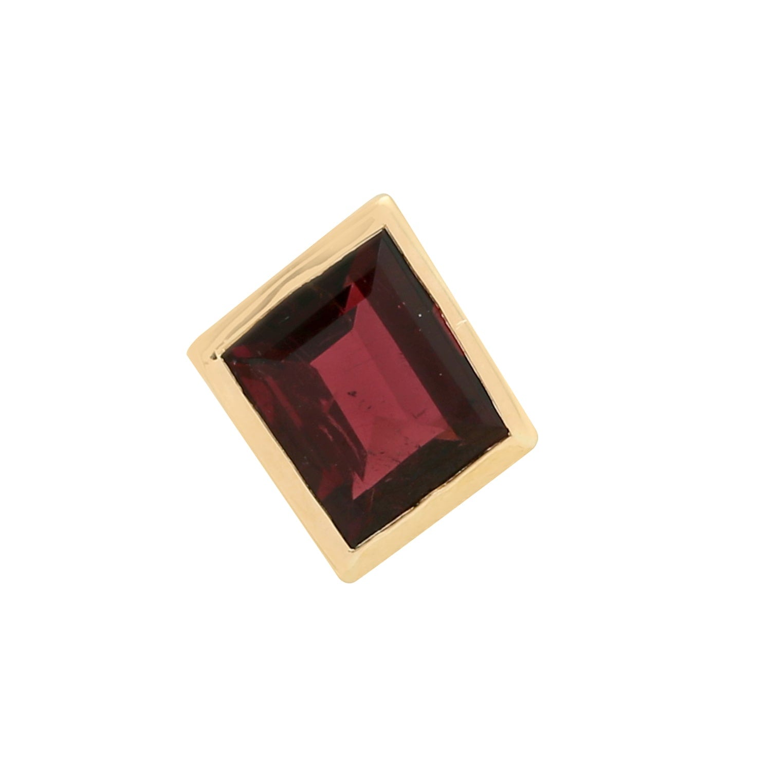 Pink Tourmaline Statement Eveyday Pendant In Solid Yellow Gold
