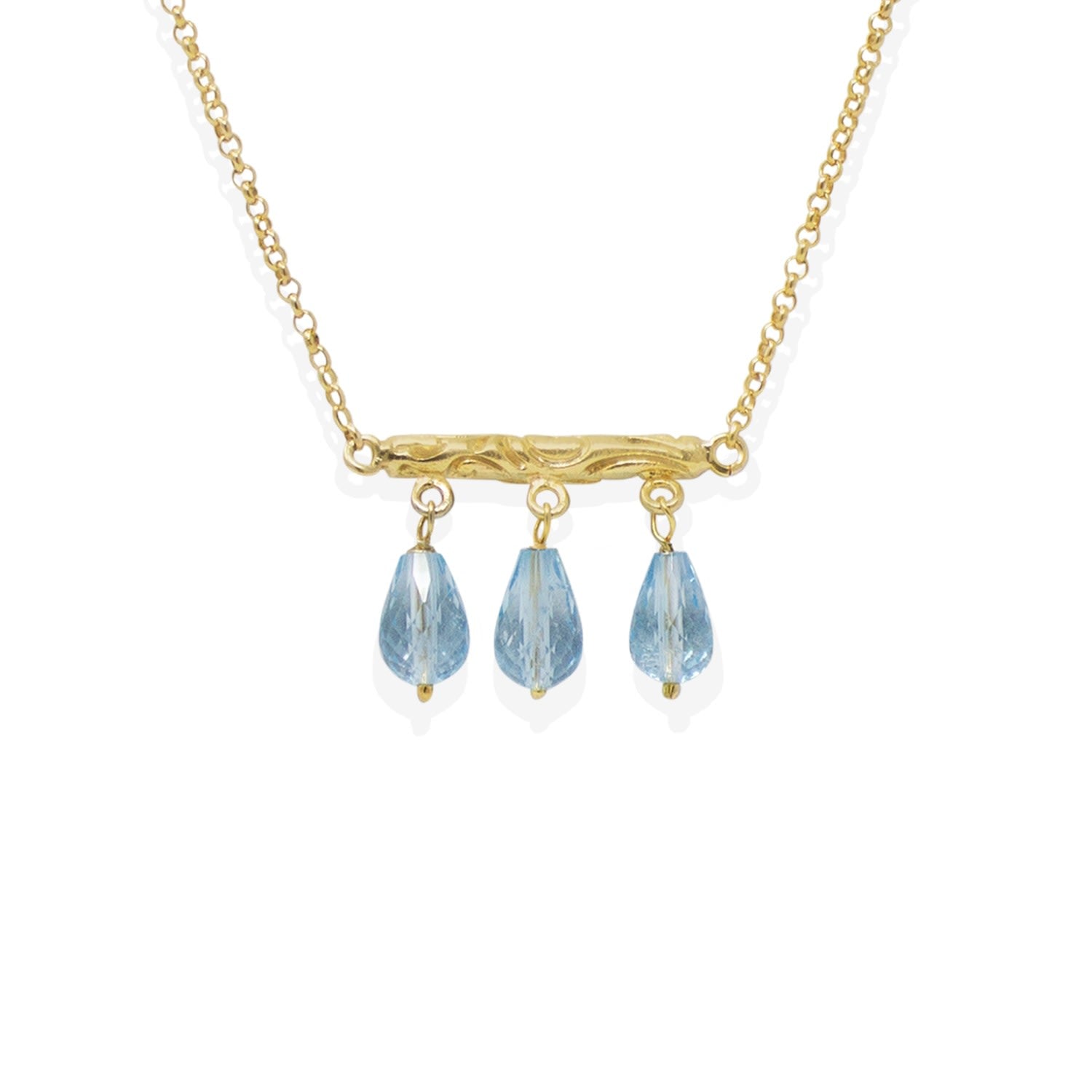 Tiziana Gold Vermeil Blue Topaz Necklace