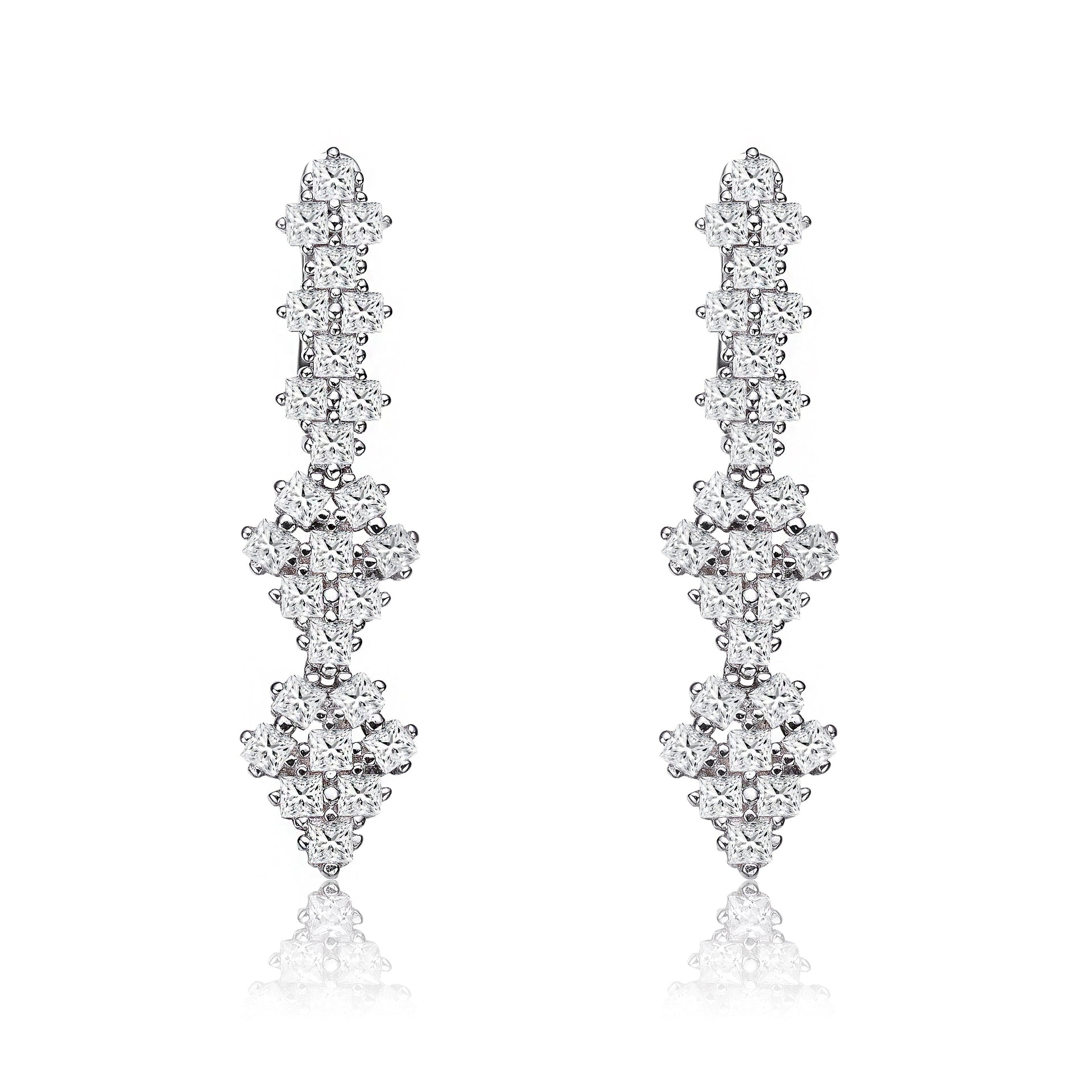 Sterling Silver Cubic Zirconia Drop Earrings