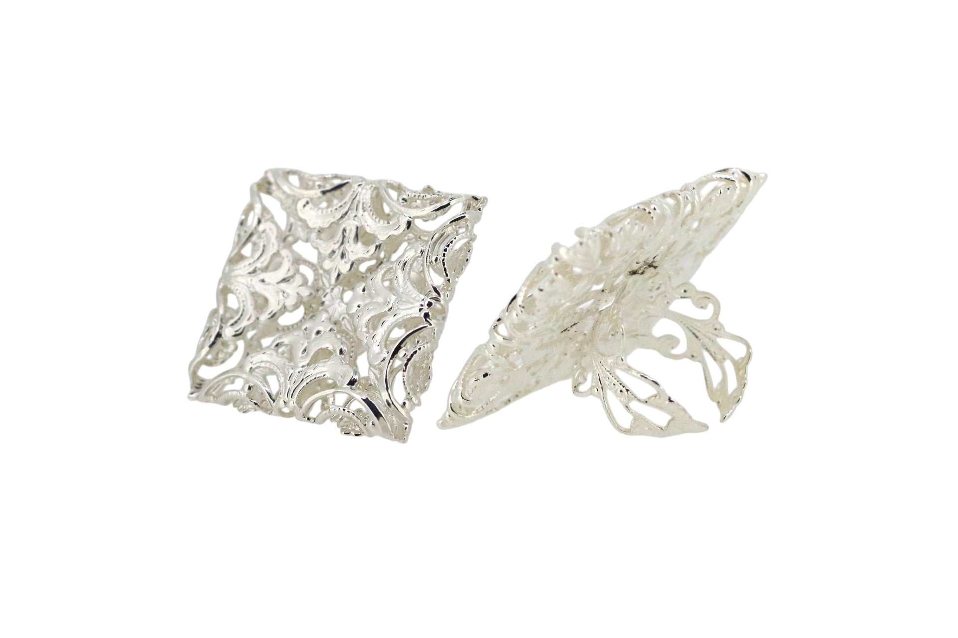 Big Square Ring In Silver