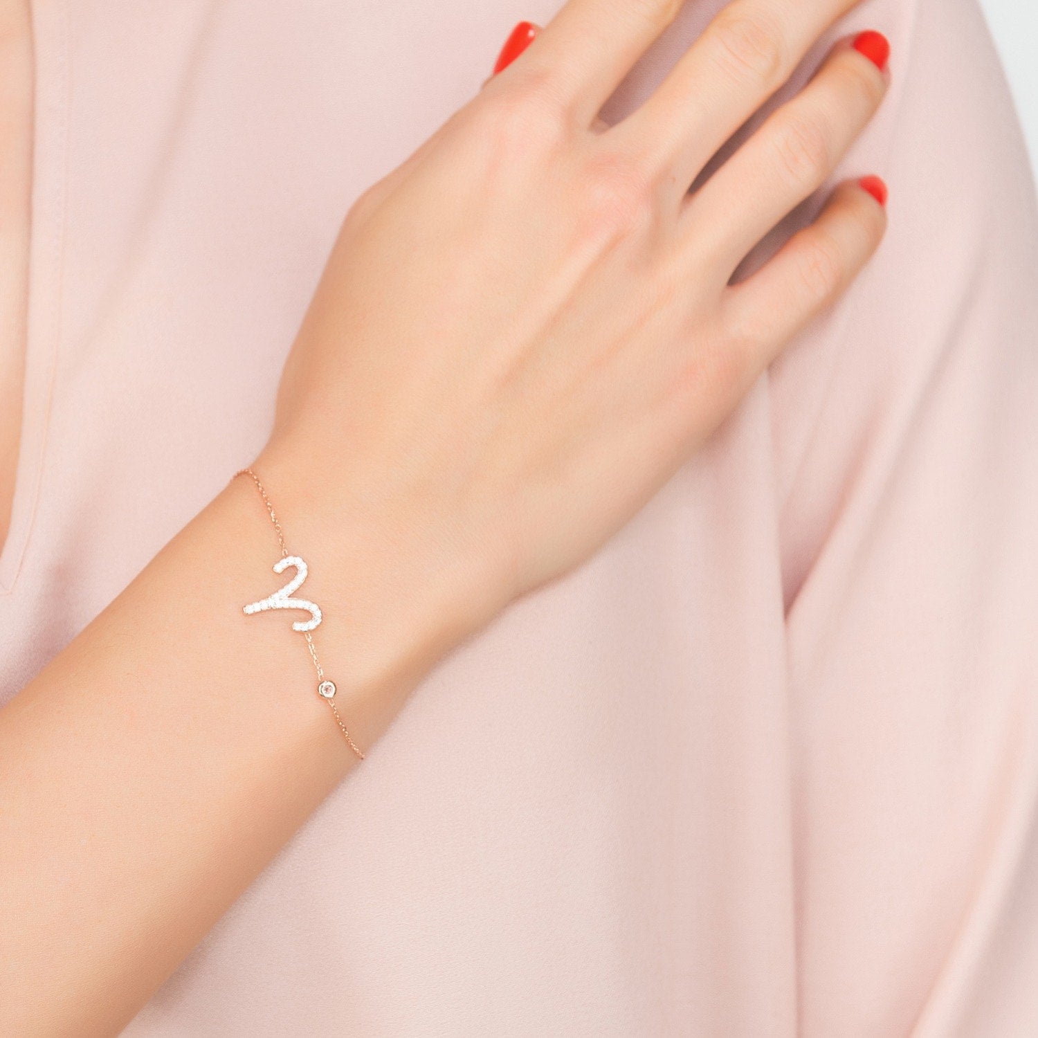 Zodiac Horoscope Star Sign Bracelet Aries Gold